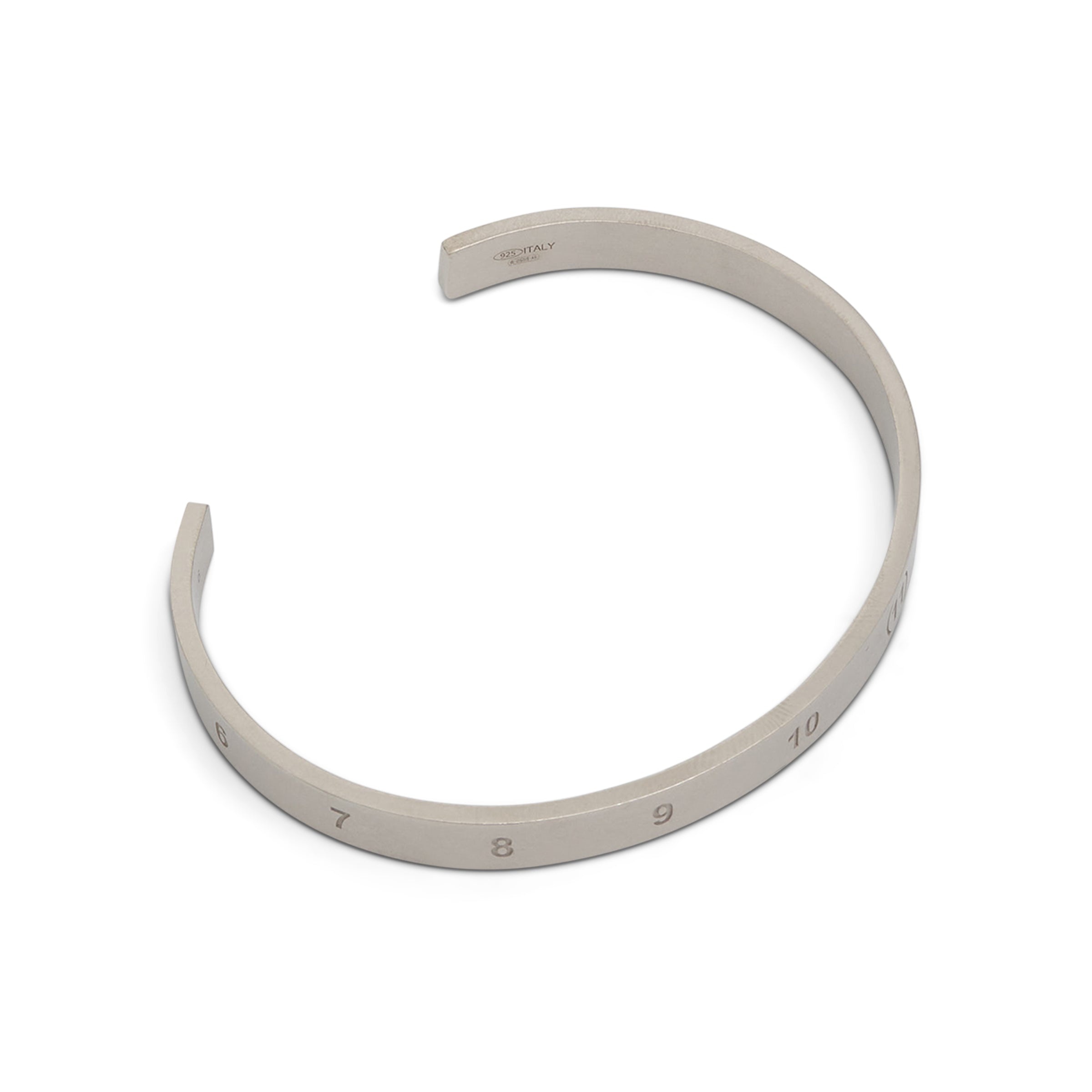 Numerical Cuff 6.5mm Bracelet in Silver - 2