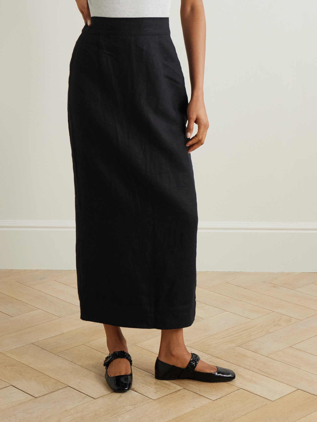 Emma Linen Midi Skirt - 4
