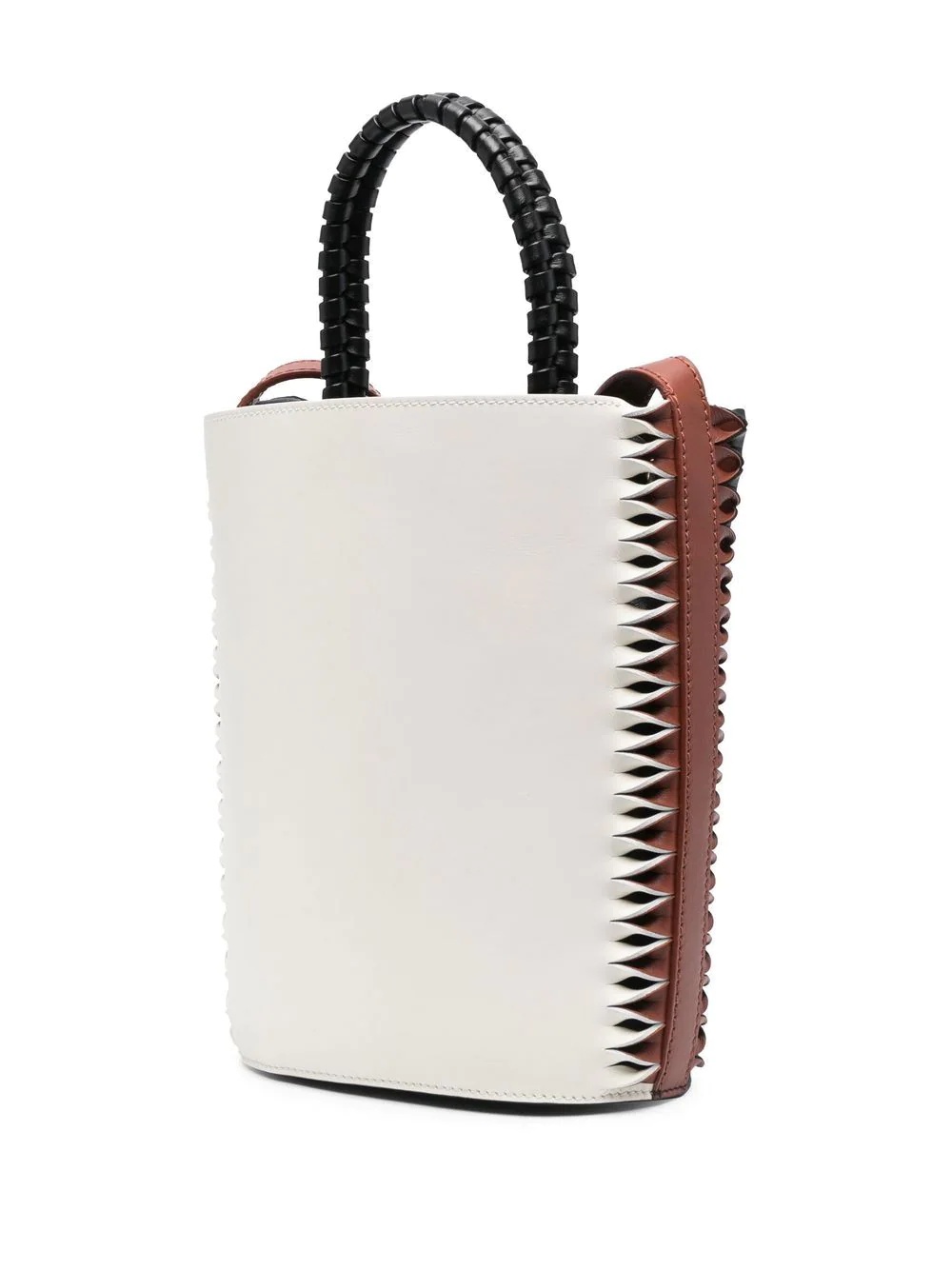 colour-block leather bucket-bag - 3