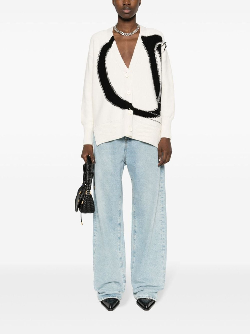 Off-White Ow Maxi Logo wool cardigan outlook
