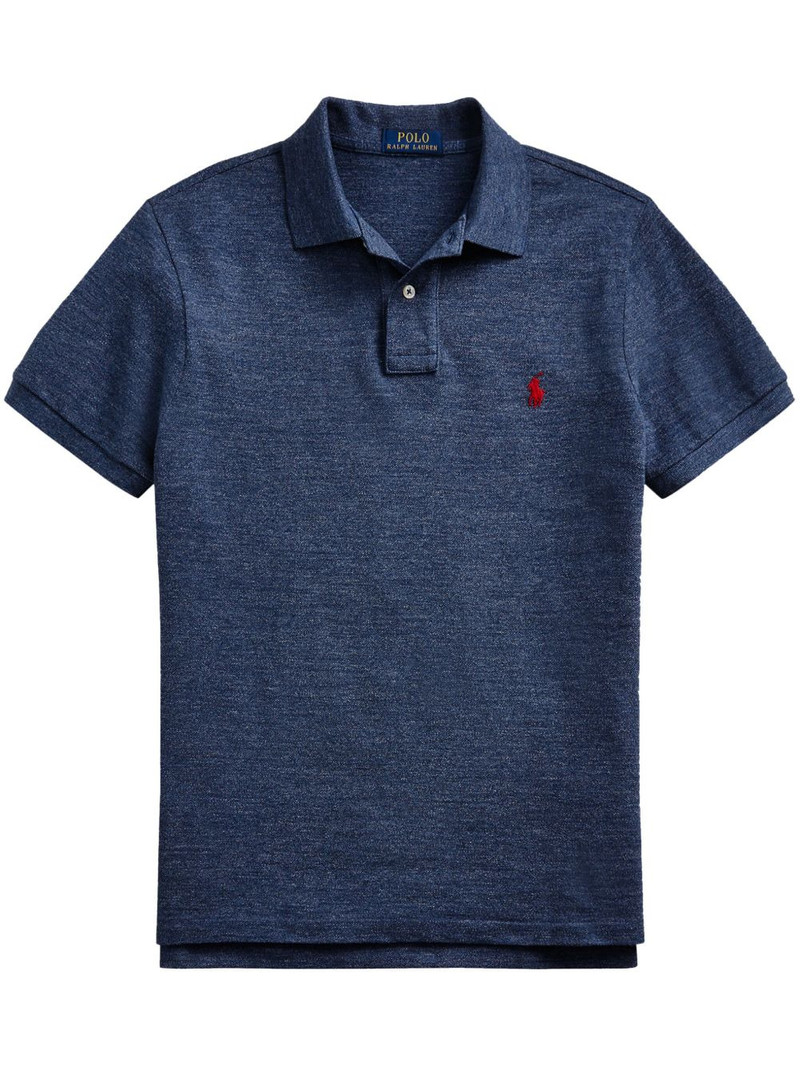 logo-embroidered polo shirt 1