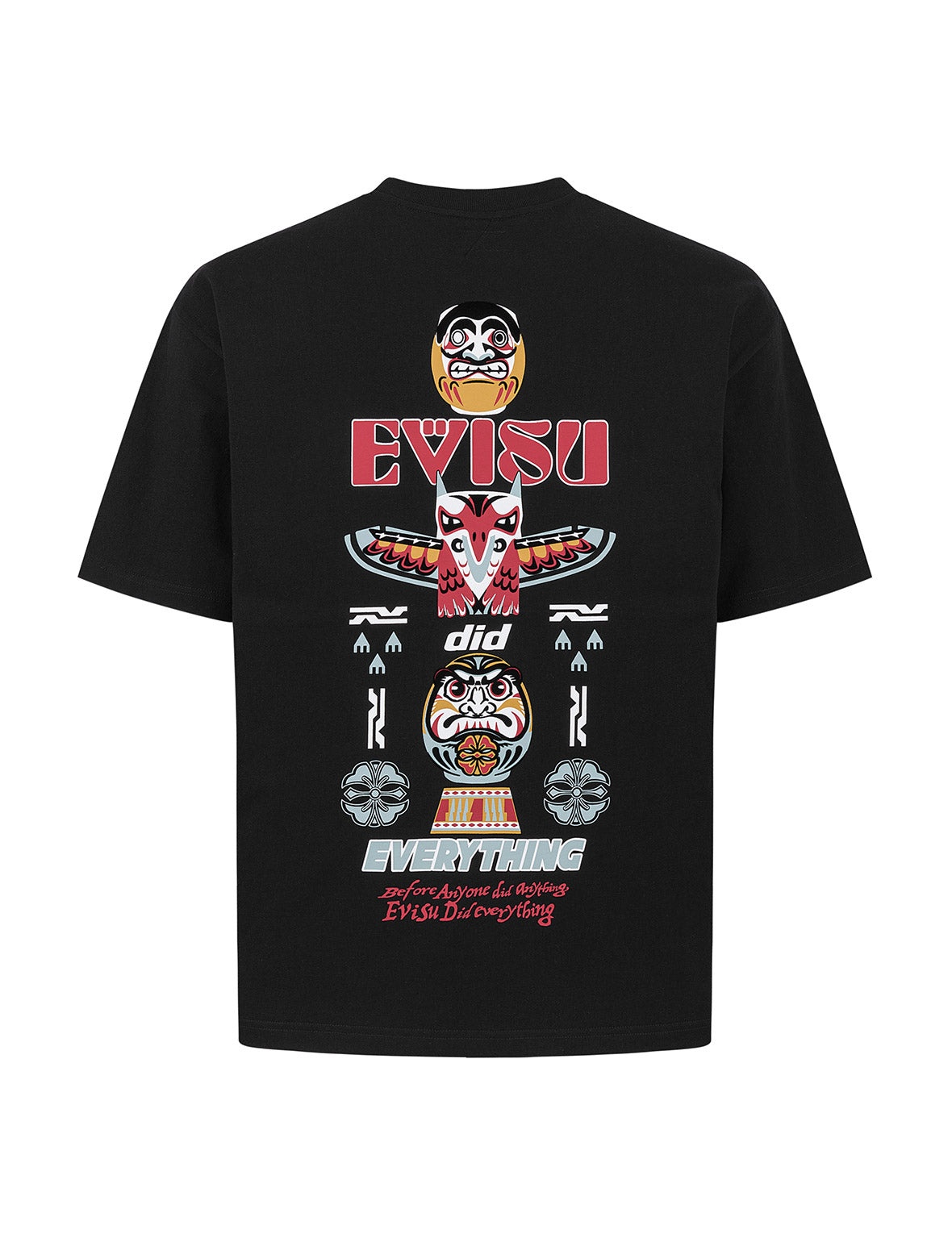 Daruma and Totem Print Relax Fit T-shirt - 12
