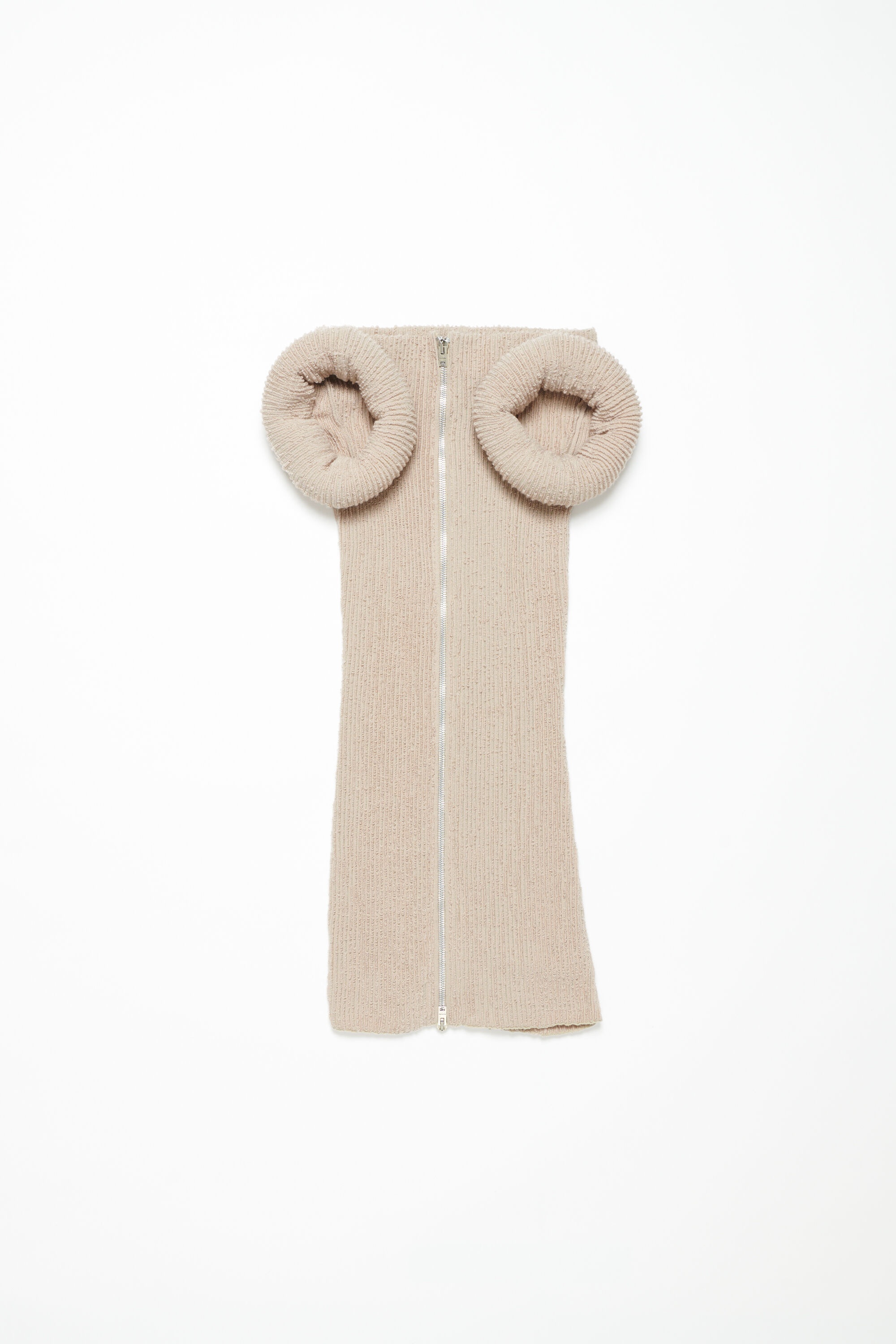 Asymmetric knit dress - Old pink - 7