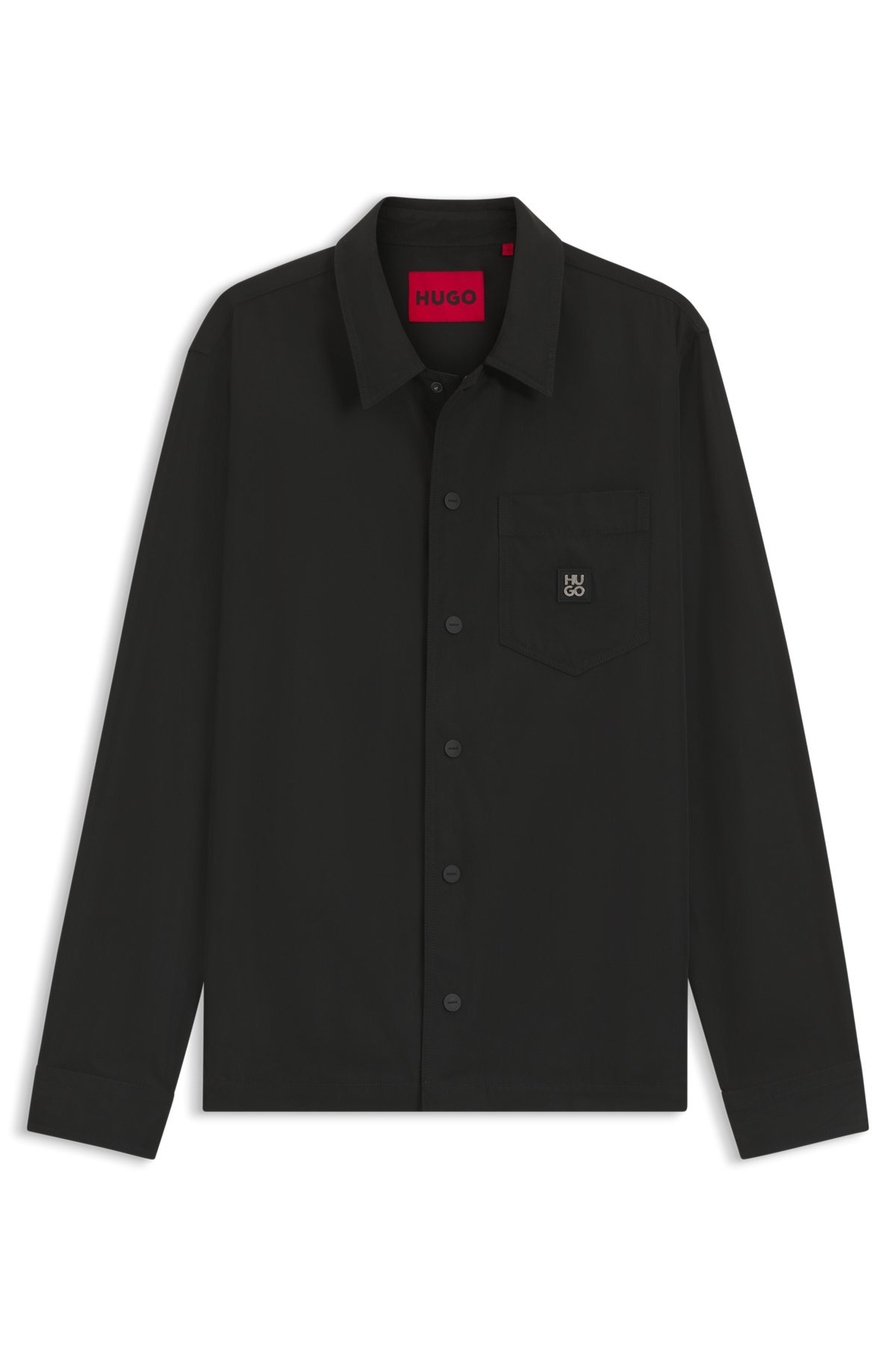 OVERSIZE-FIT SHIRT WITH STACKED-LOGO BADGE - 1