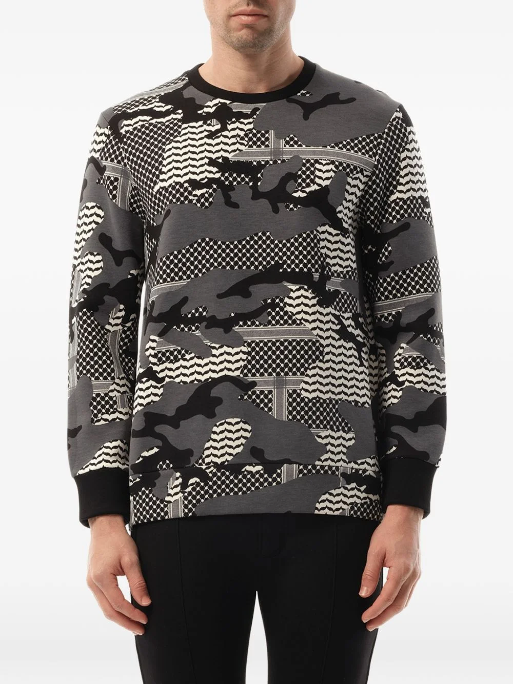 camouflage-print sweatshirt - 1