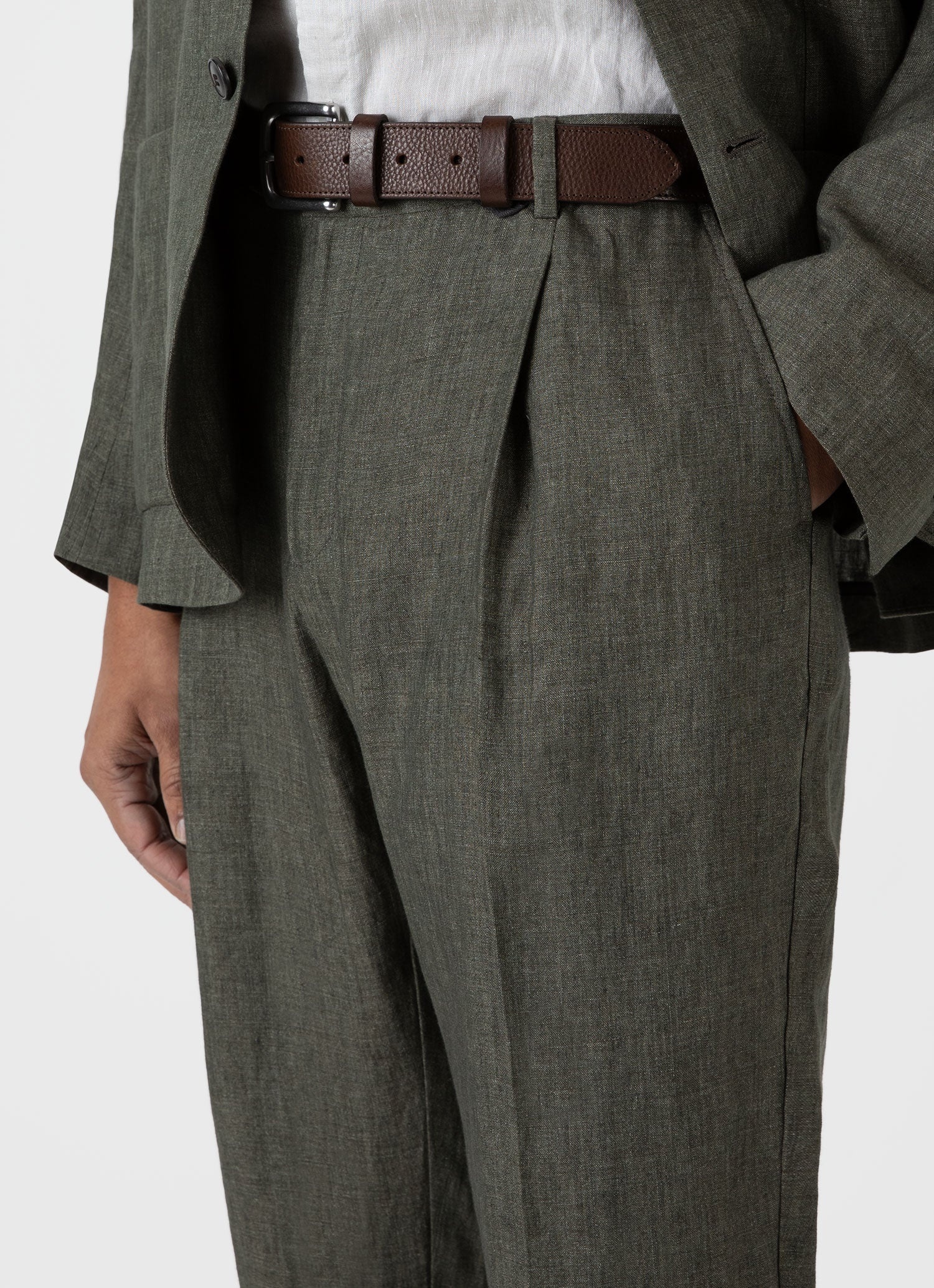 Pleated Linen Trouser - 6