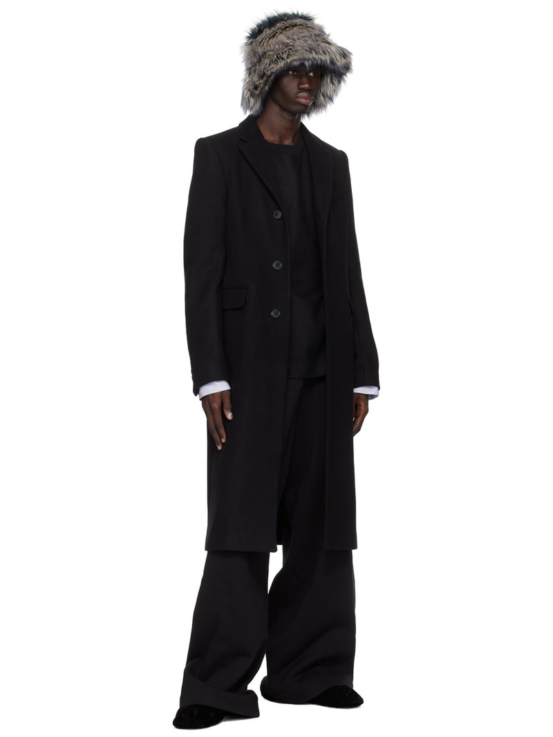 Dries Van Noten Black Wool Coat outlook