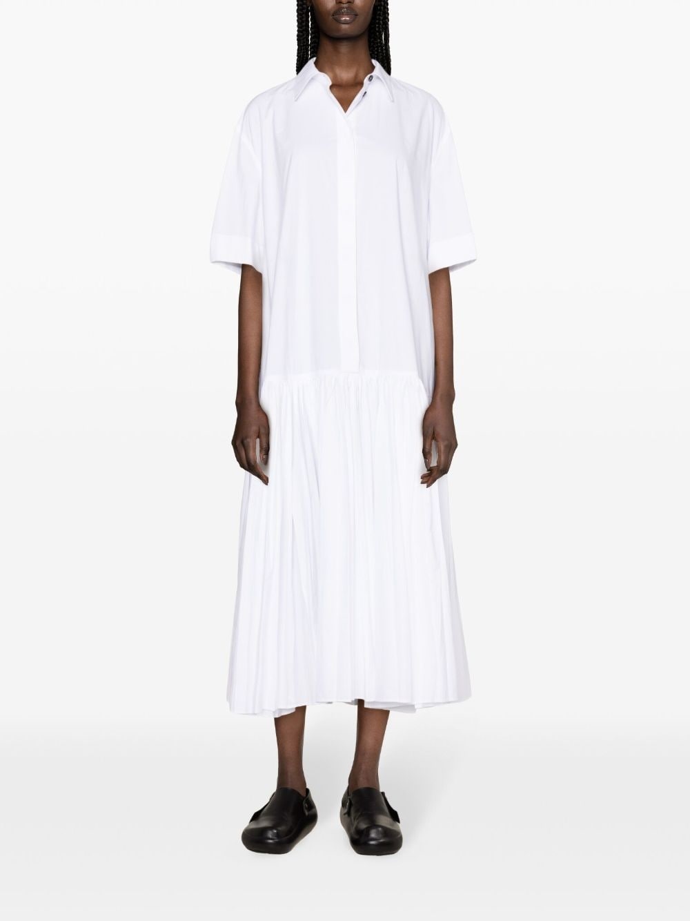 drop-waist cotton shirtdress - 2