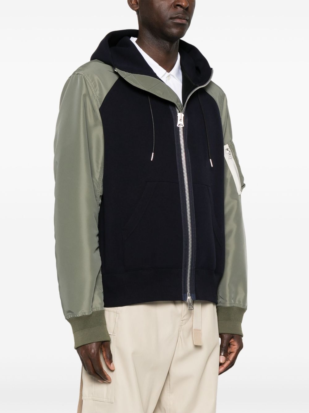panelled hoodie - 3