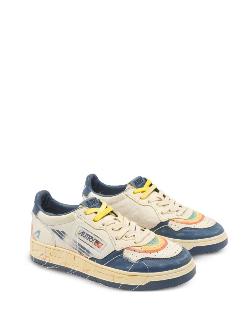 rainbow-detail low-top sneakers - 2