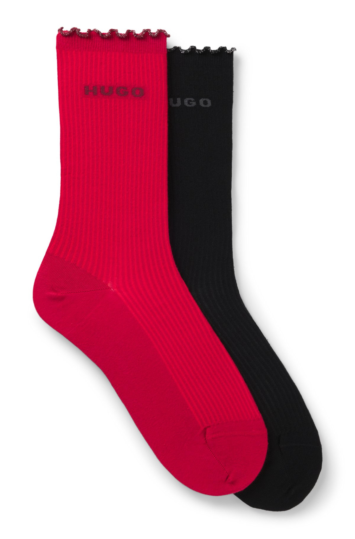 TWO-PACK OF REGULAR-LENGTH SOCKS WITH LETTUCE CUFF - 1