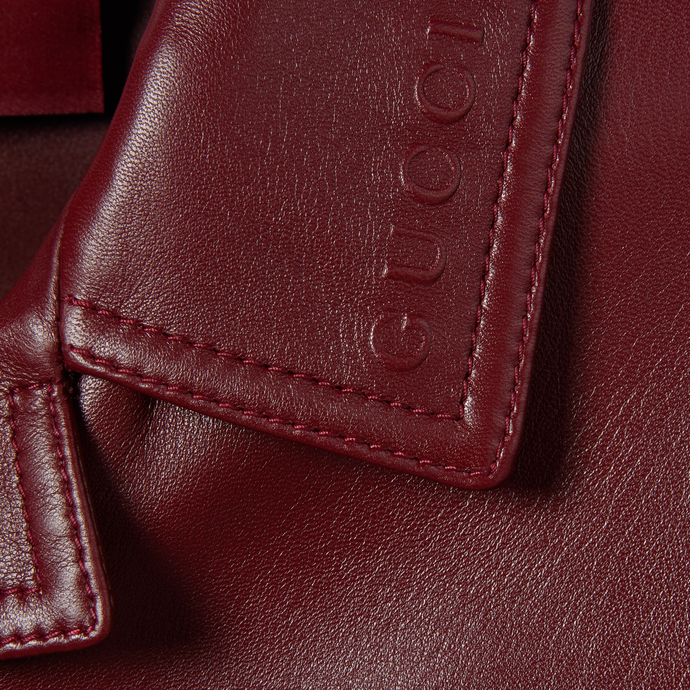 Leather jacket with embossed logo - 6