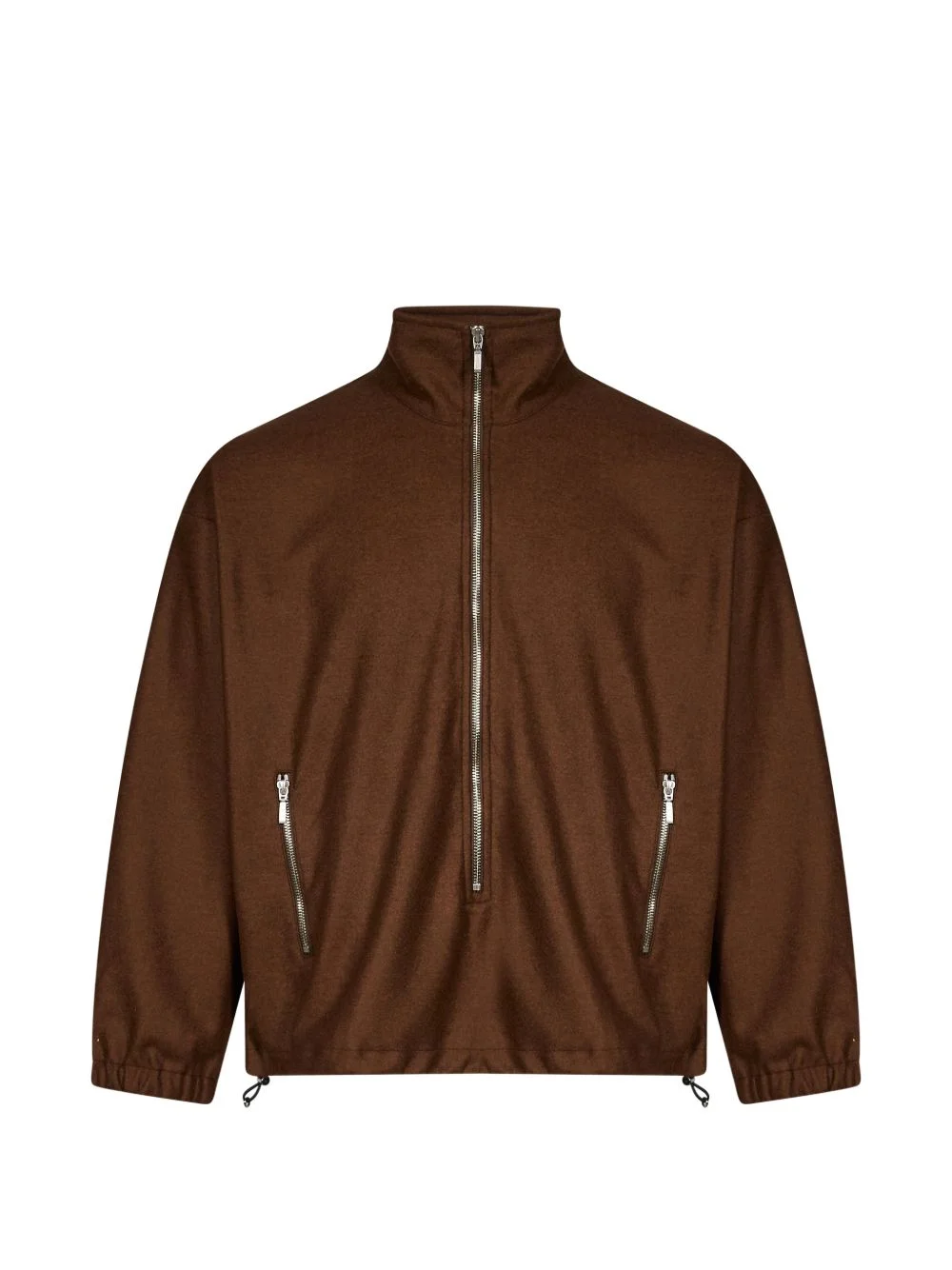 half-zip drawstring-hem pullover jacket - 1