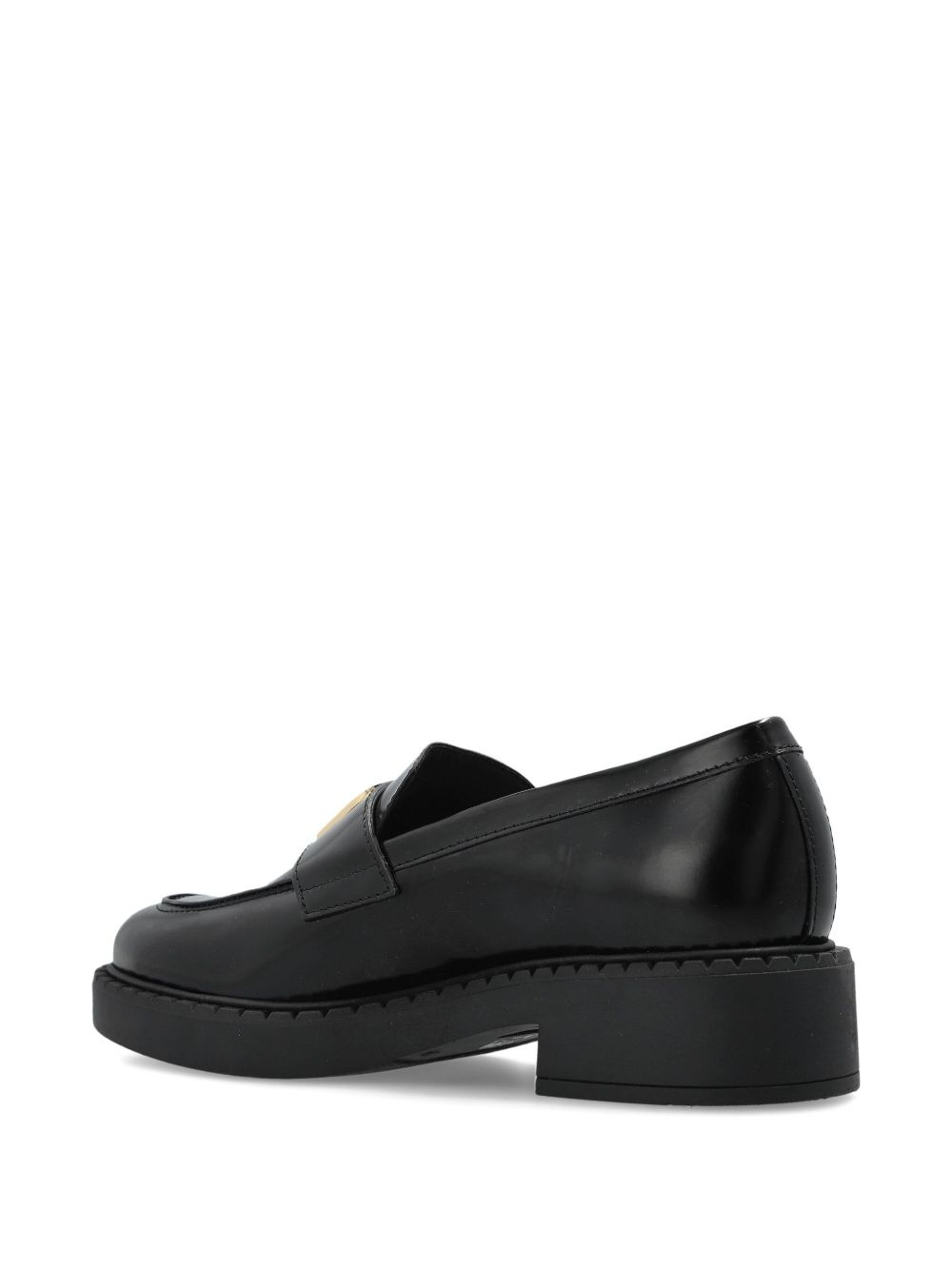 platform leather loafers - 3
