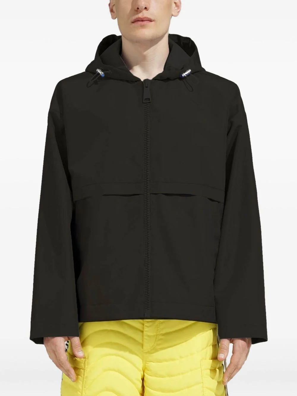 hooded drawstring jacket - 1