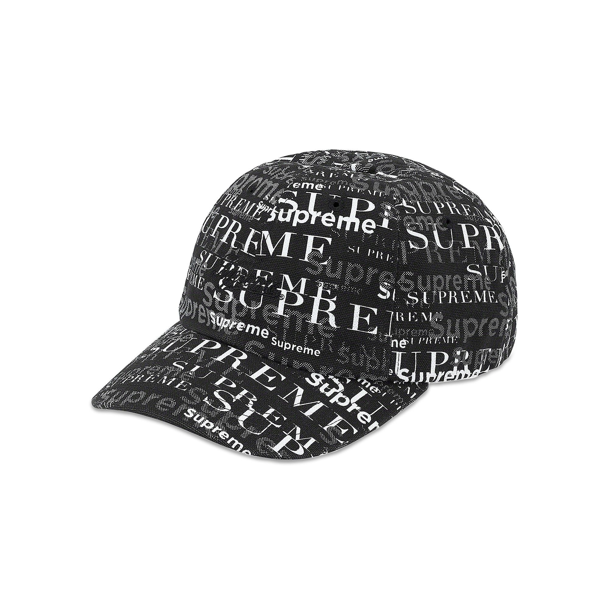 Supreme Logo Pattern 6-Panel 'Black' - 1