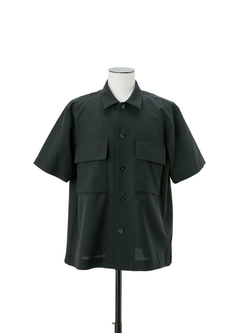 sacai Wool Silk Suiting Shirt | REVERSIBLE
