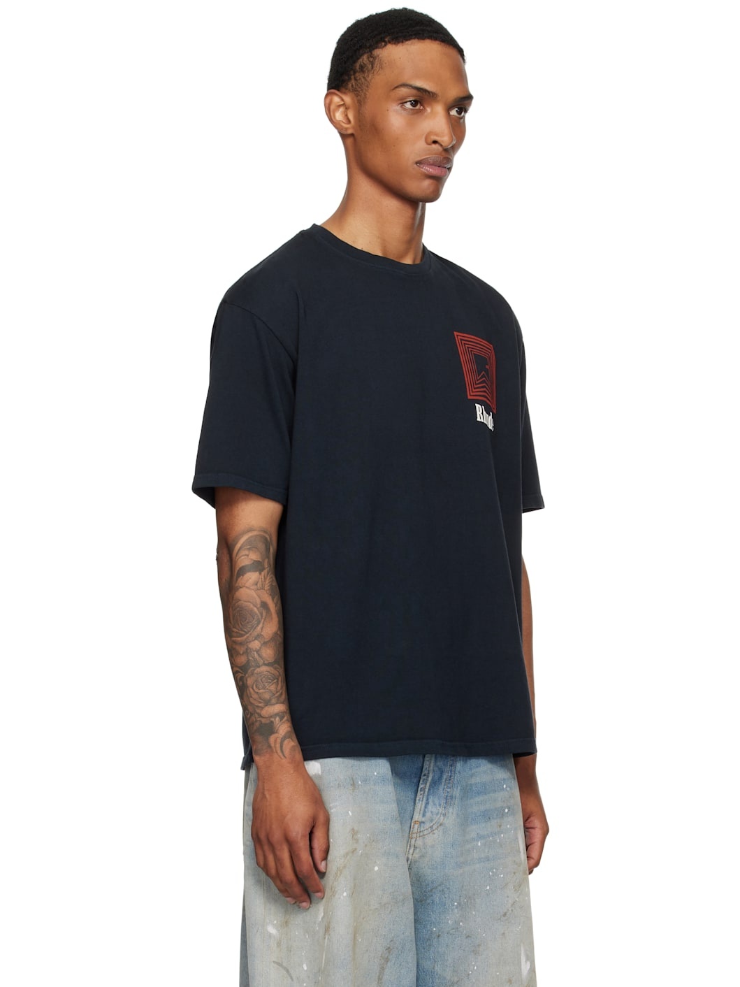 Black Chevron Logo Repeat T-shirt - 2