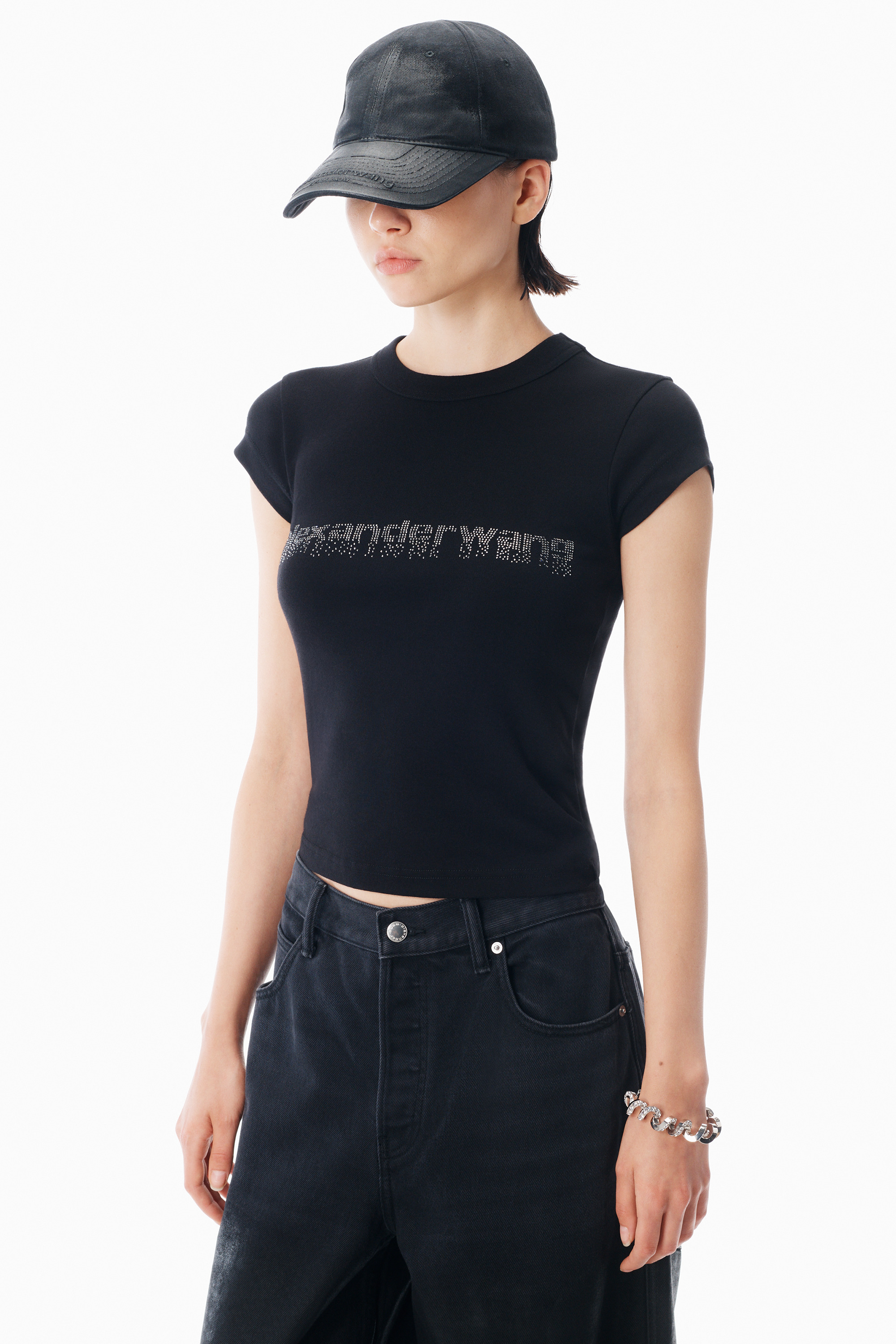Crystal Hotfix Logo Cotton Baby Tee - 3