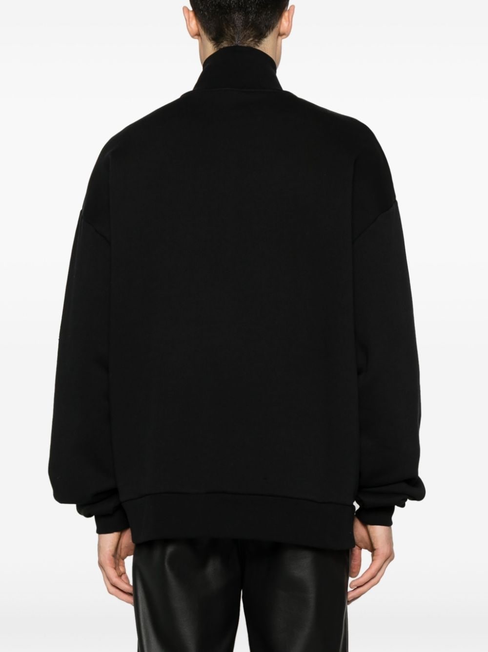 logo-print half-zipped sweatshirt - 4