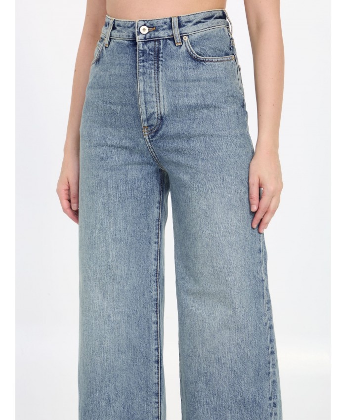 High-waisted denim jeans - 4