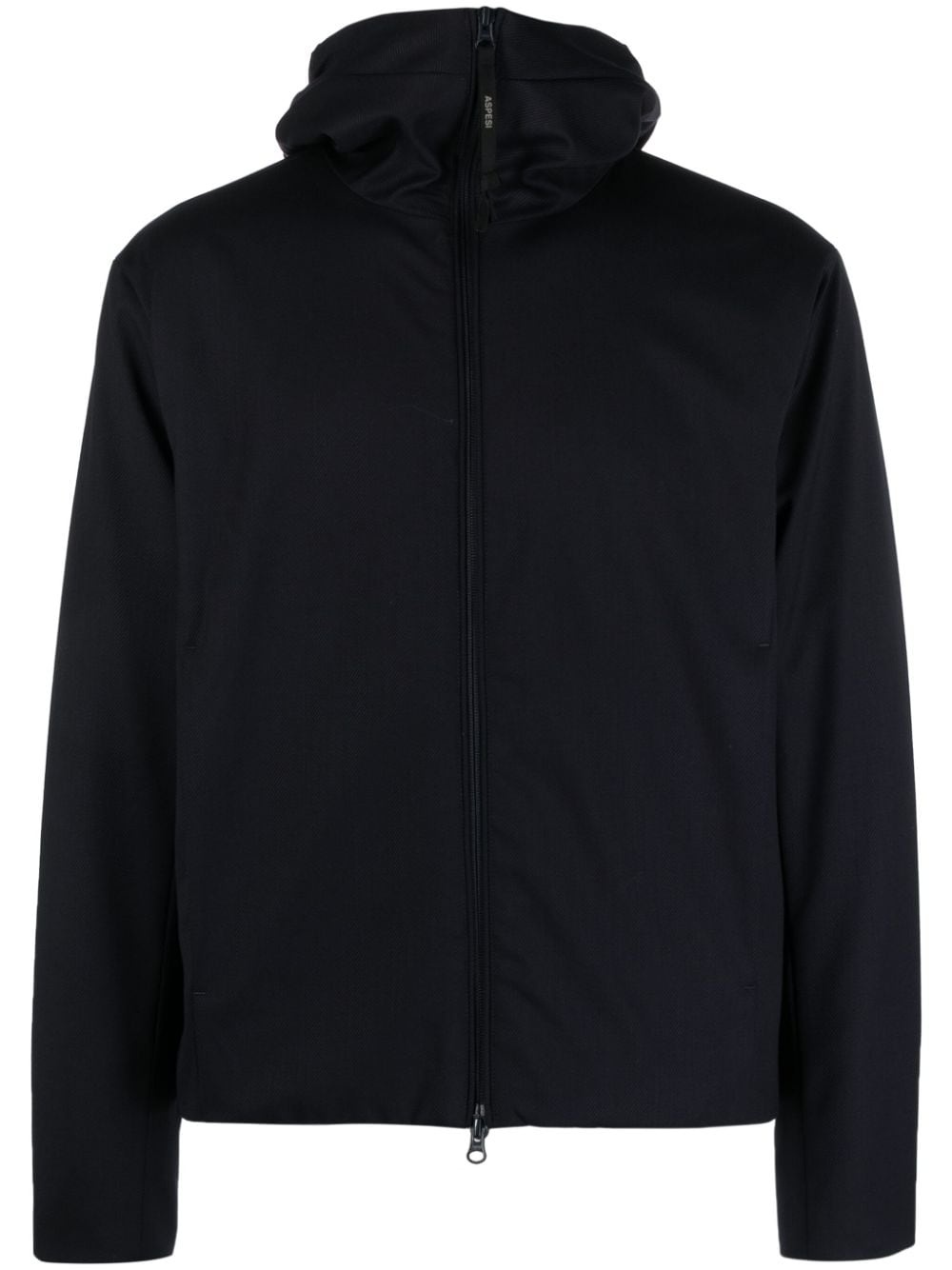 gabardine-weave hooded jacket - 1