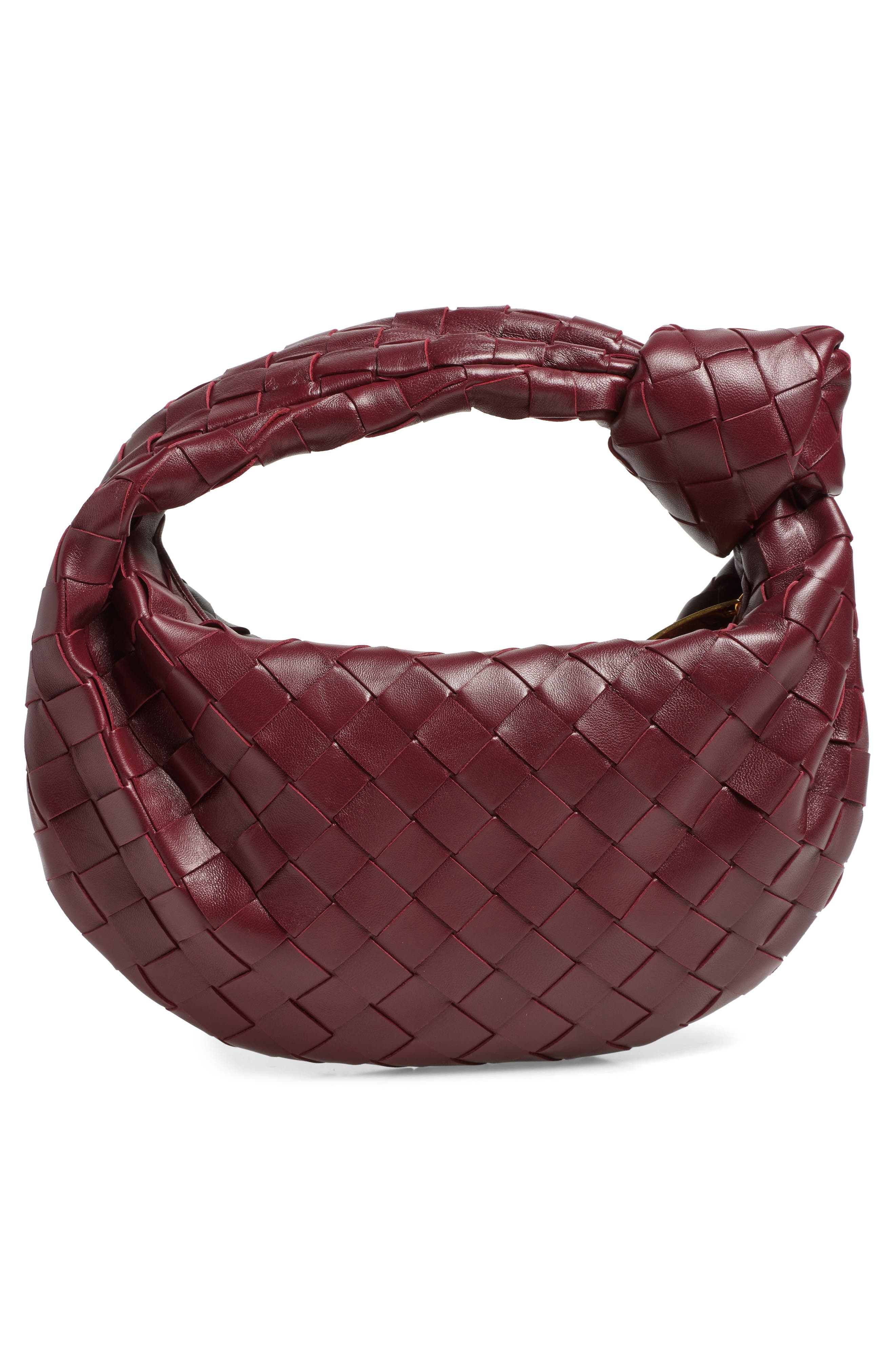 Bottega Veneta Mini Jodie Leather Hobo in 2247 Barolo-Gold at Nordstrom - 3