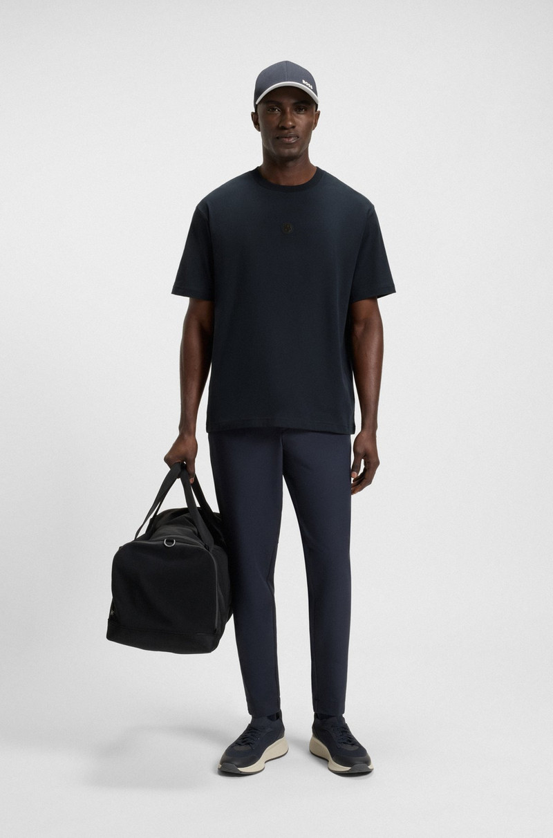 BOSS STRETCH-COTTON T-SHIRT WITH DOUBLE B MONOGRAM outlook