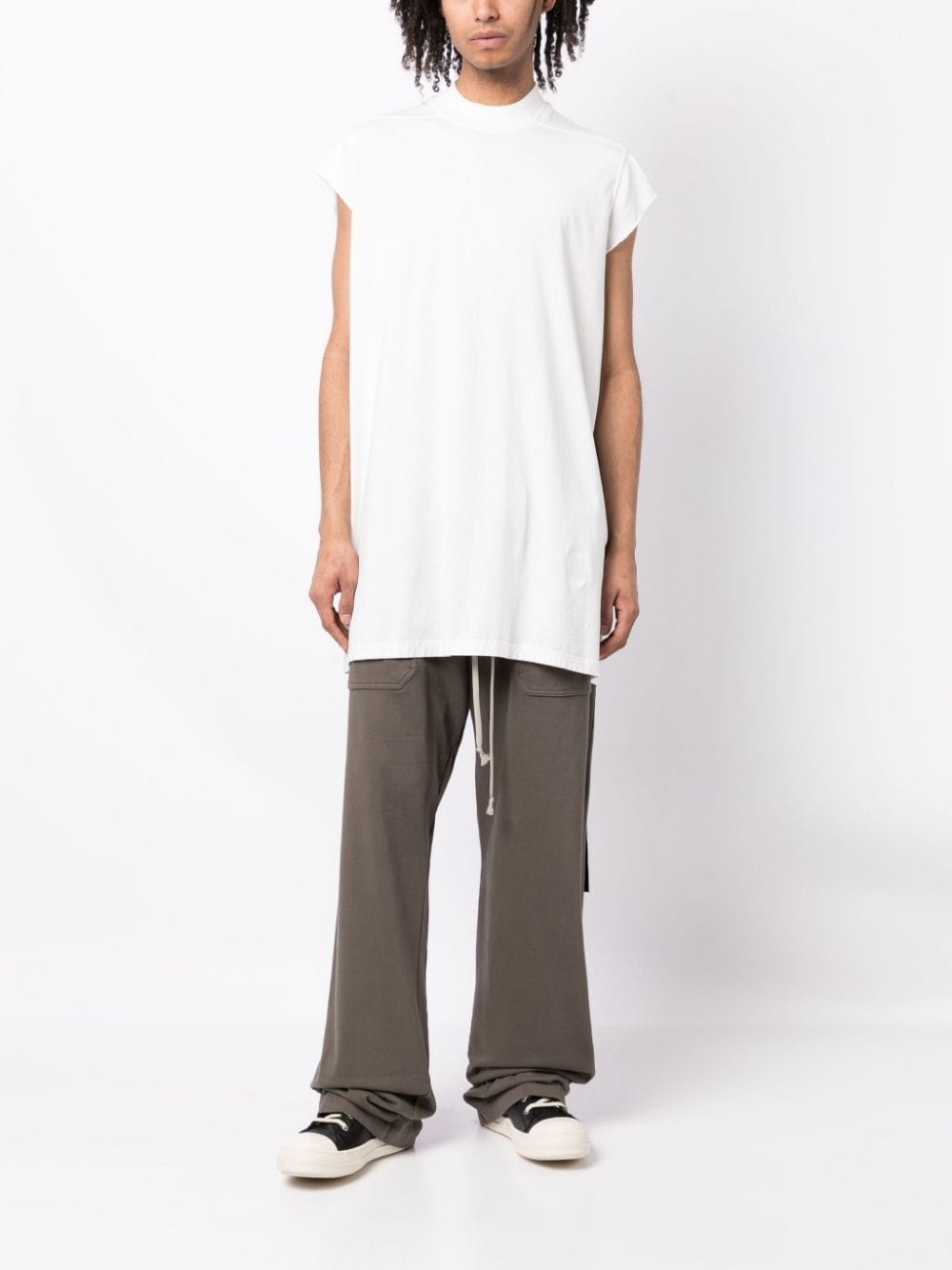elasticated waist straight leg trousers - 2