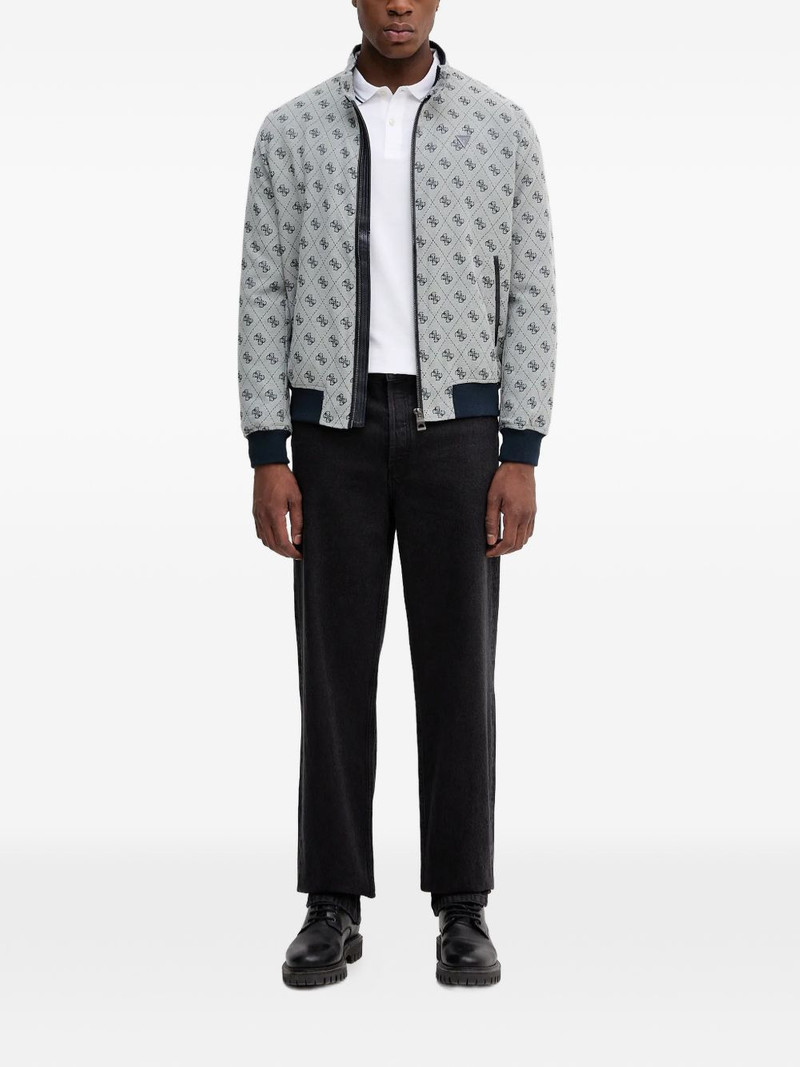 GUESS USA jacquard 4G patterned zip jacket outlook