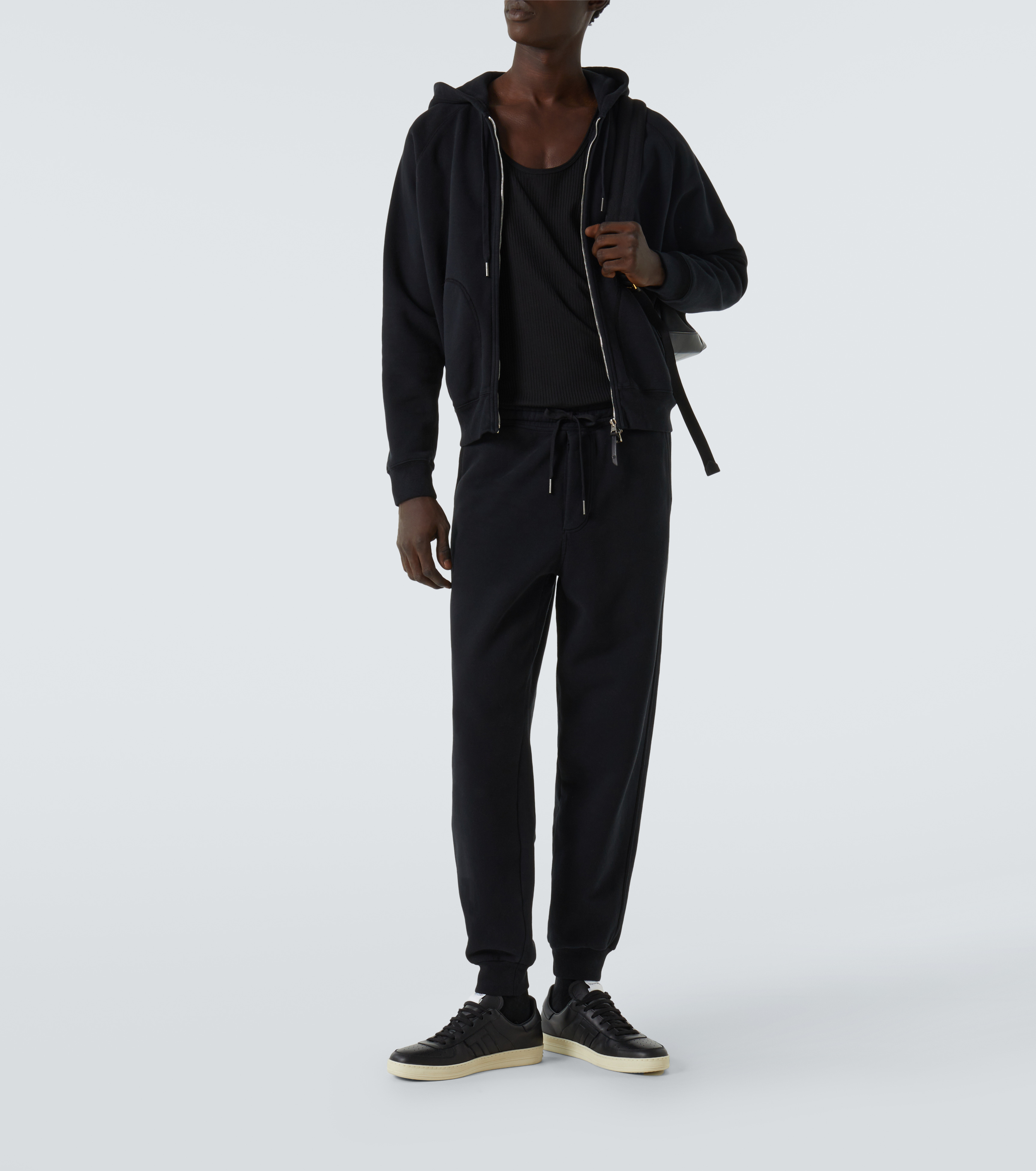 Cotton jersey zip-up hoodie - 2