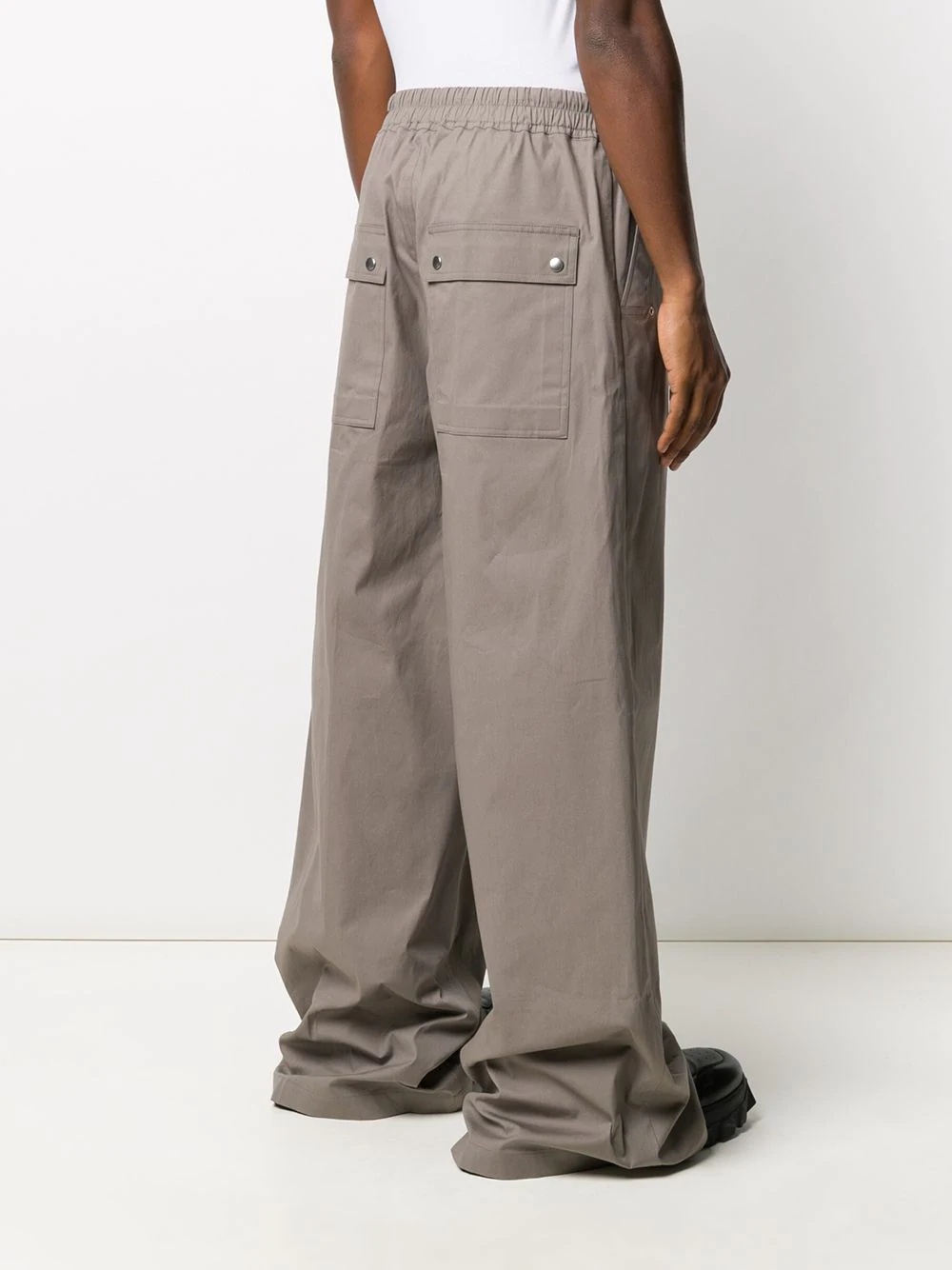 wide-leg drawstring trousers - 4