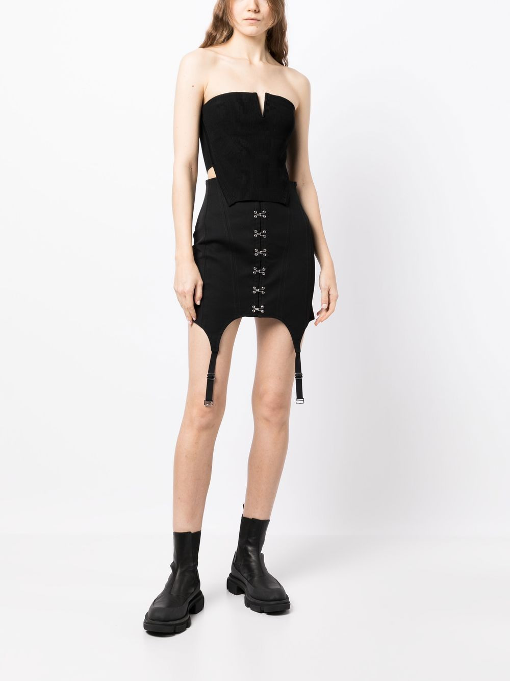 angled rib bustier corset - 2