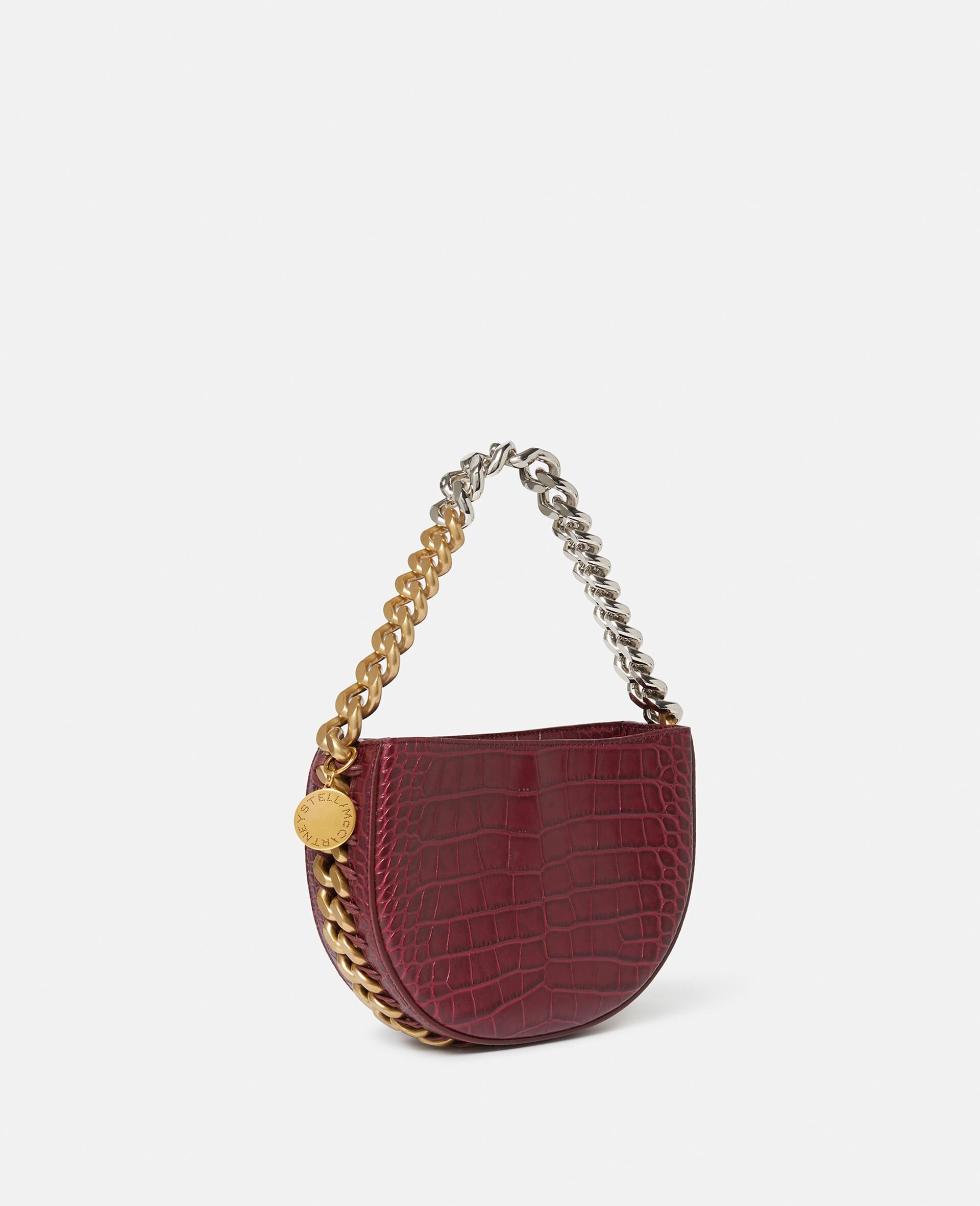 Frayme Croc-Effect Embossed Small Shoulder Bag - 3