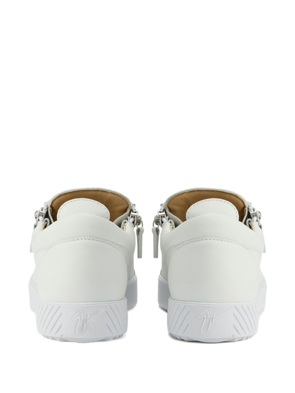 Frankie zip-detail lace-up sneakers - 3