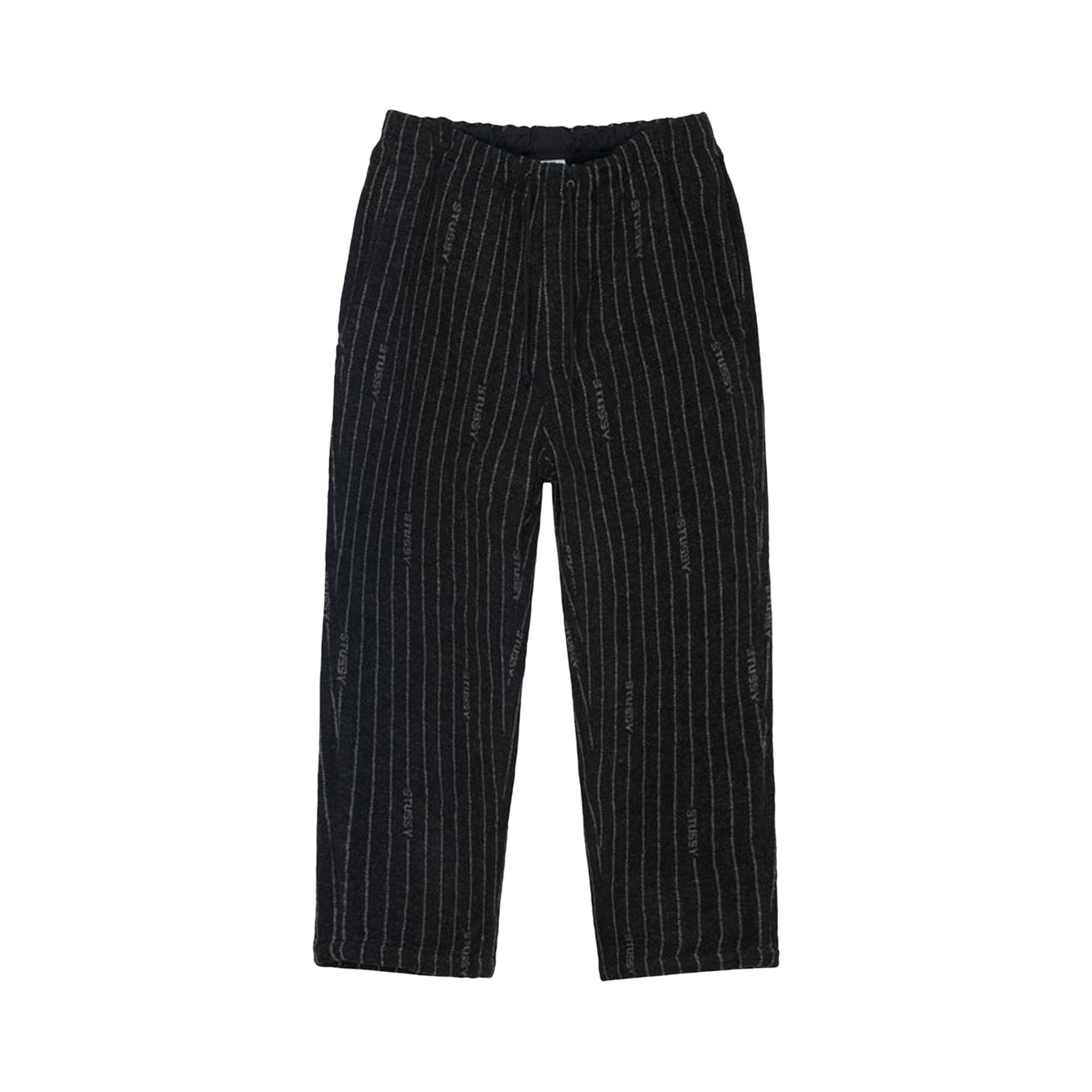 Stussy x Nike Stripe Wool Pant 'Black' - 1