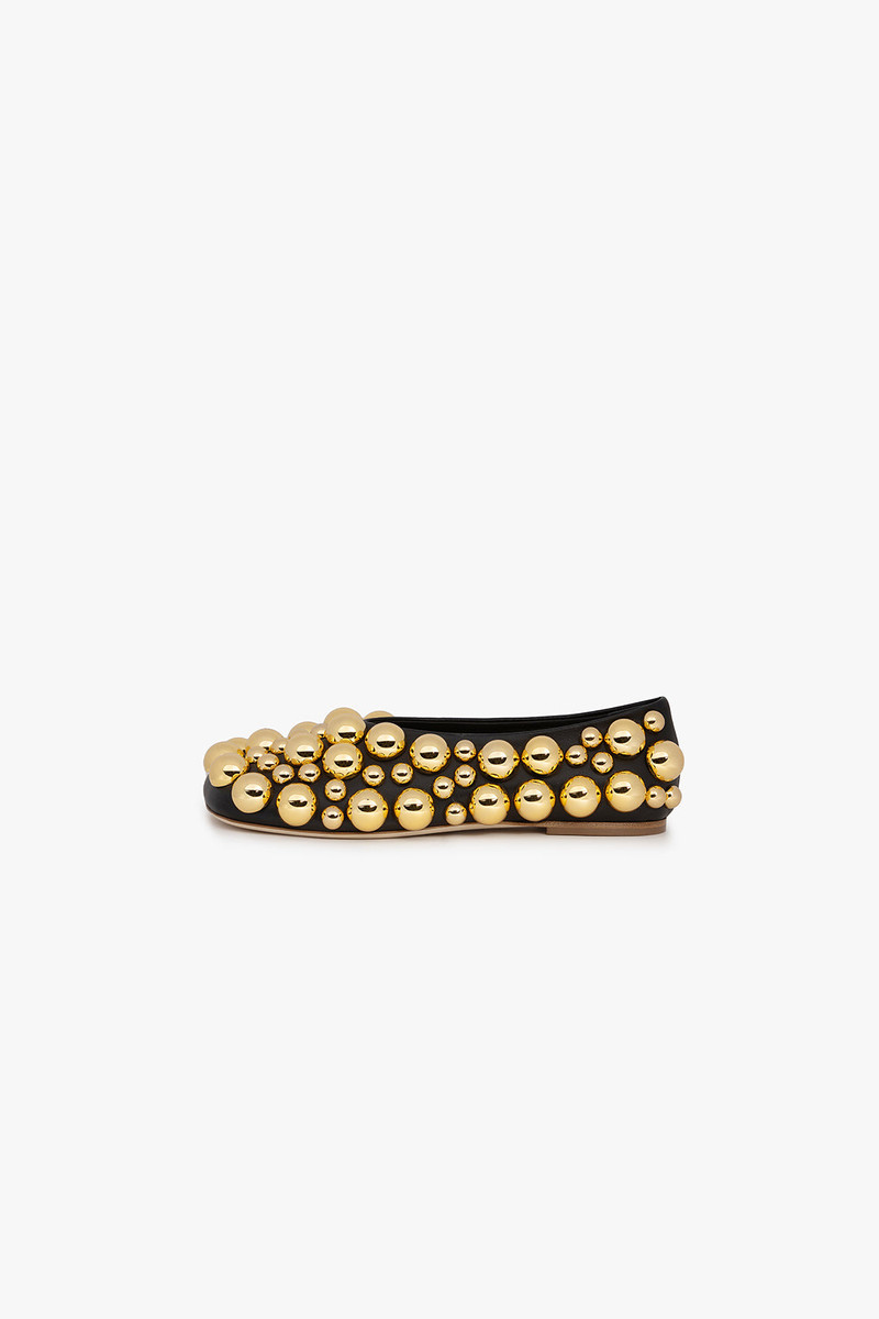 DORA EVENING EMBELLISHED FLAT BLACK SILVER GOLD 1