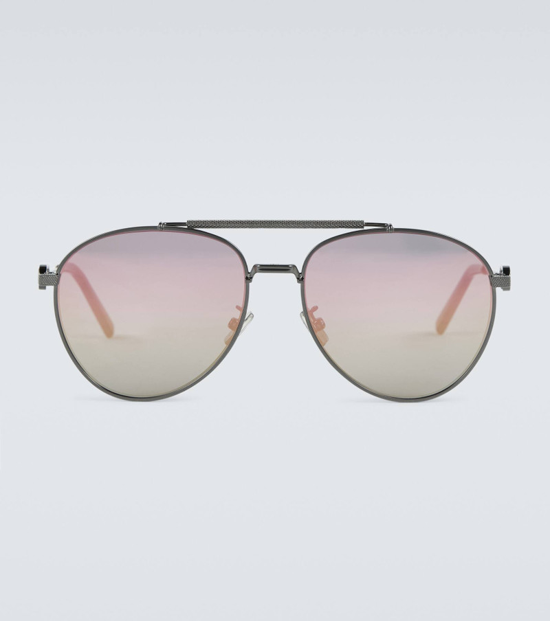 Dior CD Link R1U Aviator-Style Gunmetal-Tone Sunglasses outlook