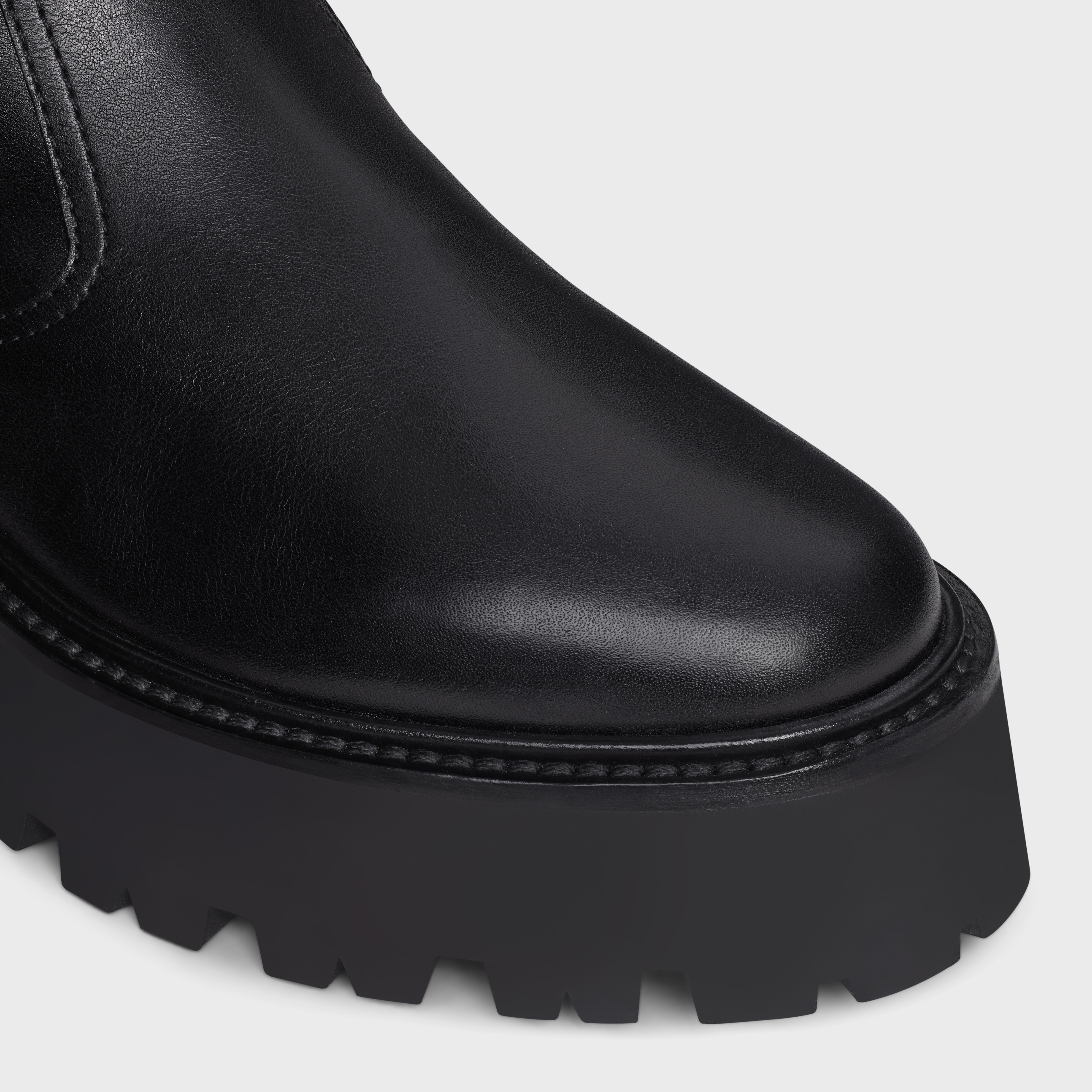 CELINE BULKY ZIPPED BOOT WITH TRIOMPHE in Calfskin