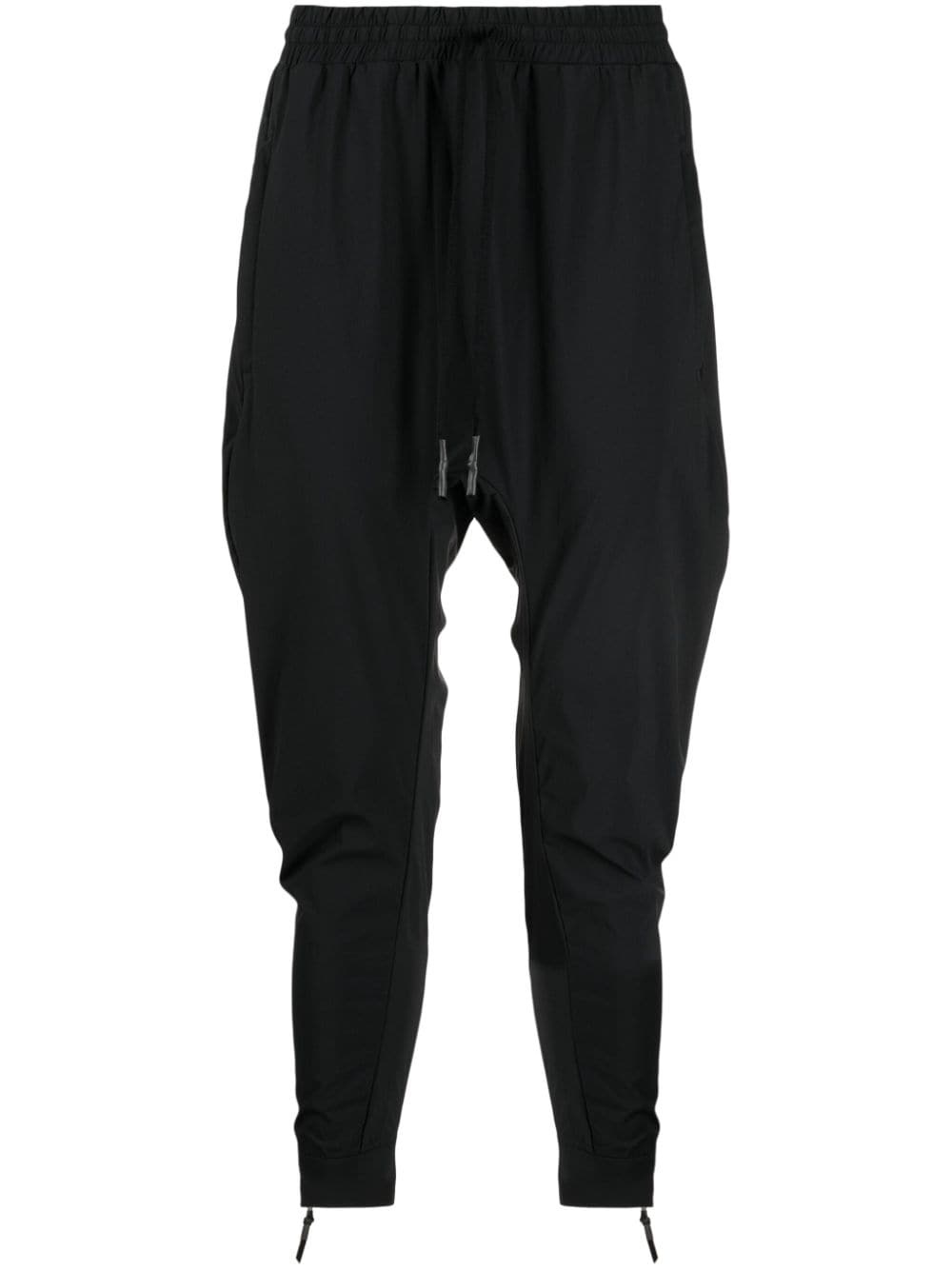 drop-crotch tapered track trousers - 1