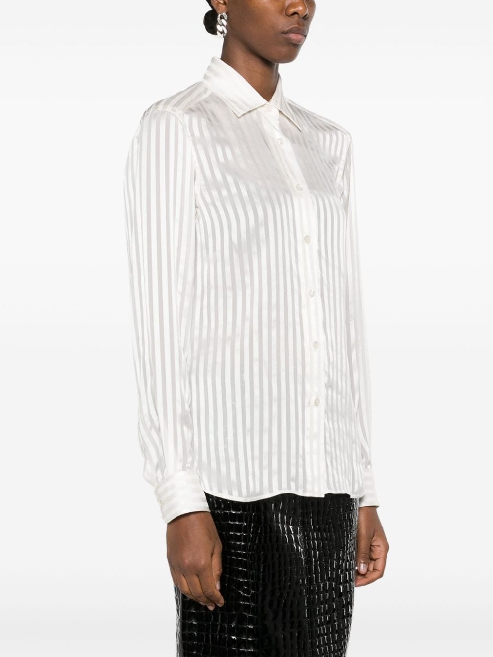striped silk shirt - 3