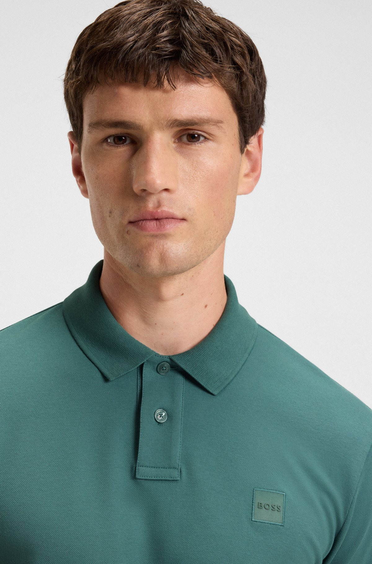 EXTRA-SLIM-FIT STRETCH-COTTON SHIRT WITH LOGO TAPE - 3