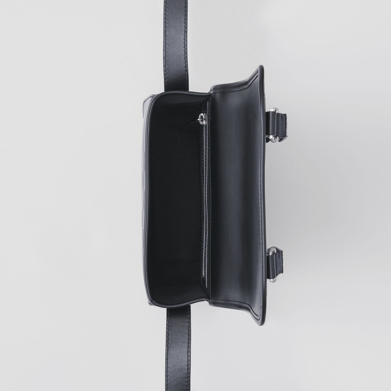 Embossed Check Messenger Bag - 5