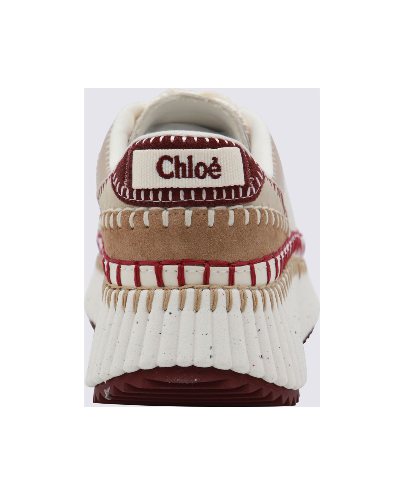Beige And Red Nama Sneakers - 4