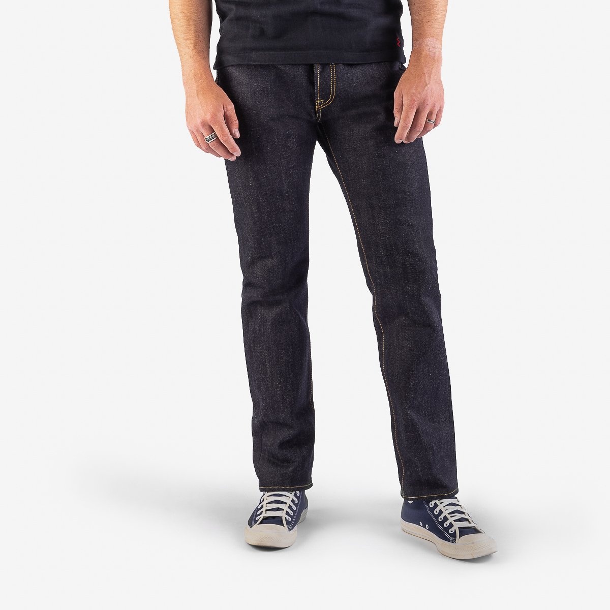 IH-888-XHS 25oz Selvedge Denim Medium/High Rise Tapered Cut Jeans - Indigo - 2
