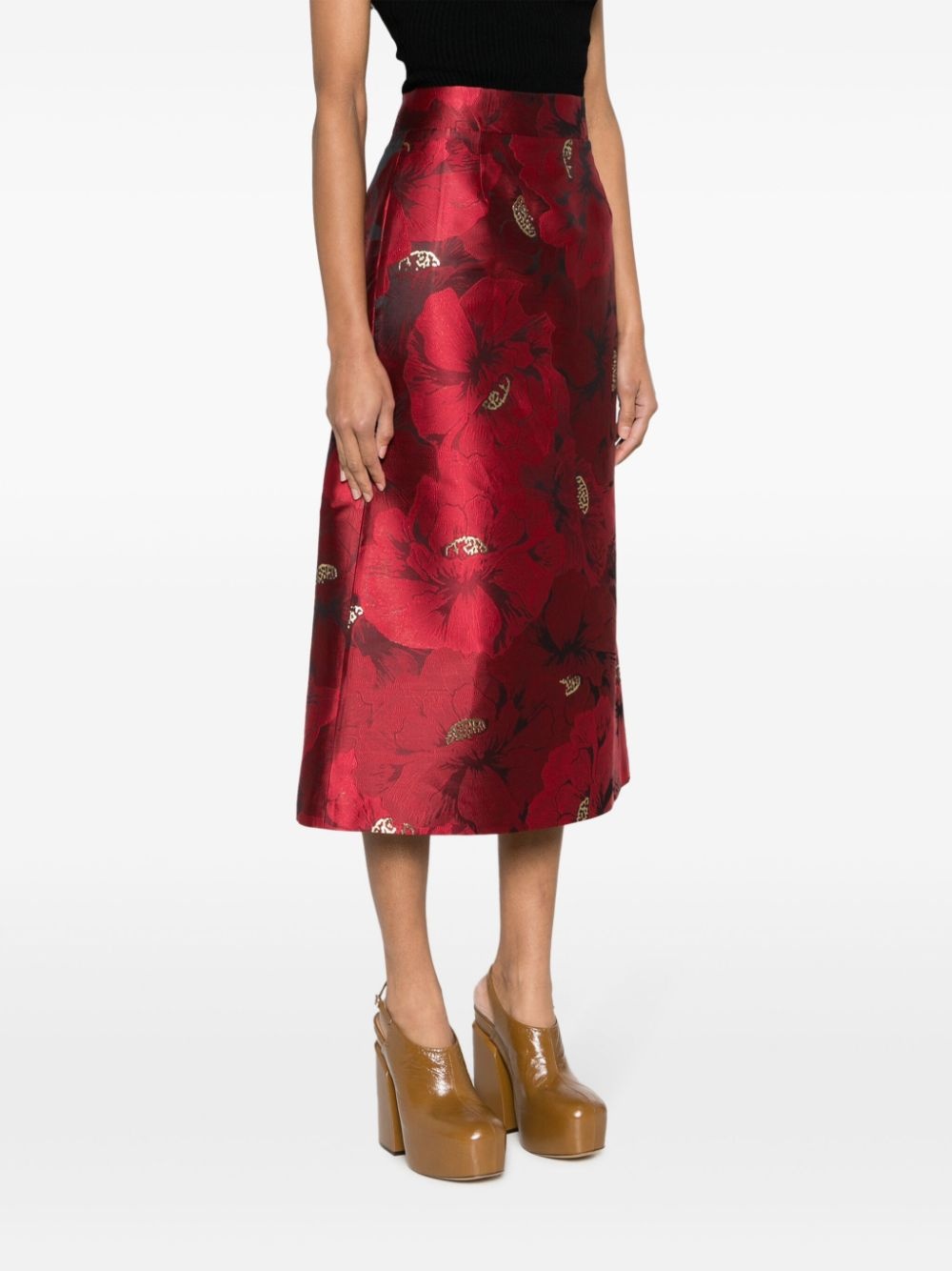 Badia brocade high-waisted skirt - 3