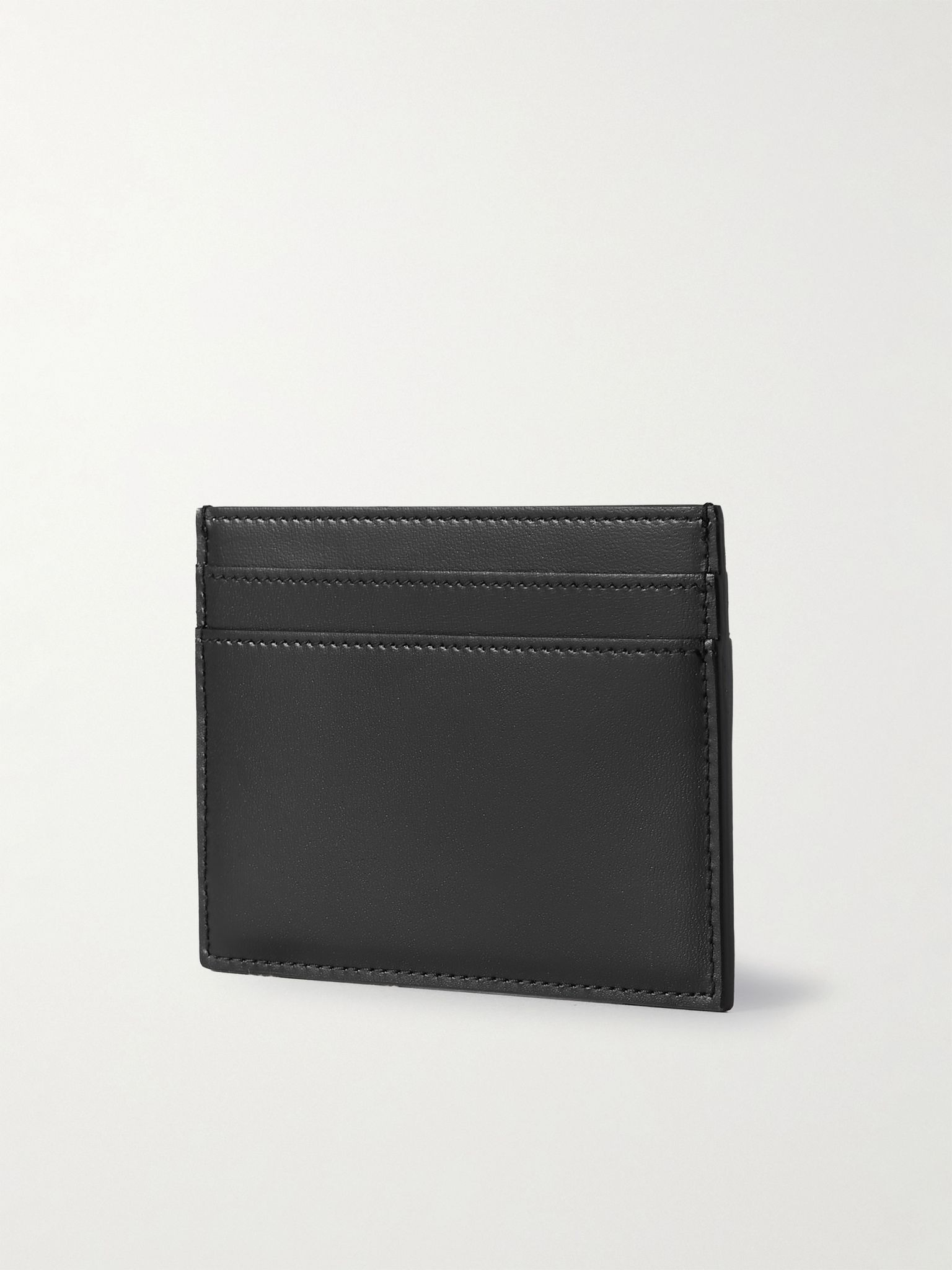 Logo-Appliquéd Leather Cardholder Black - 2