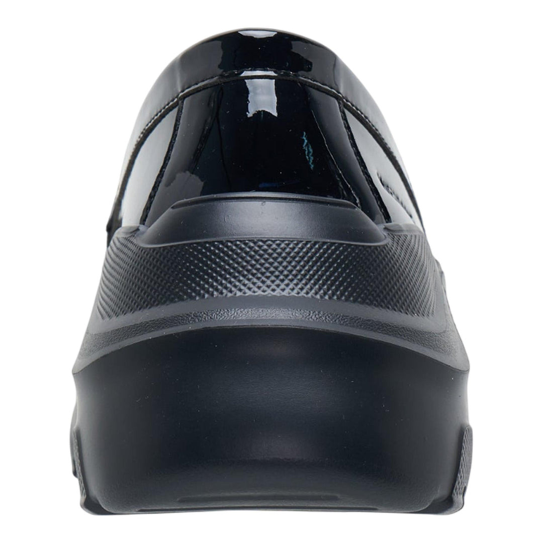 Black Womens Silver Studded Loafers - 3