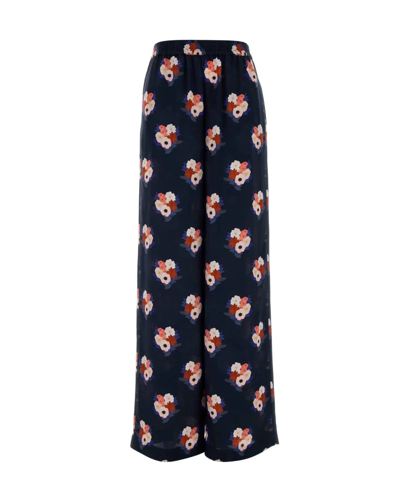 Printed Silk Wide-leg Pant - 1