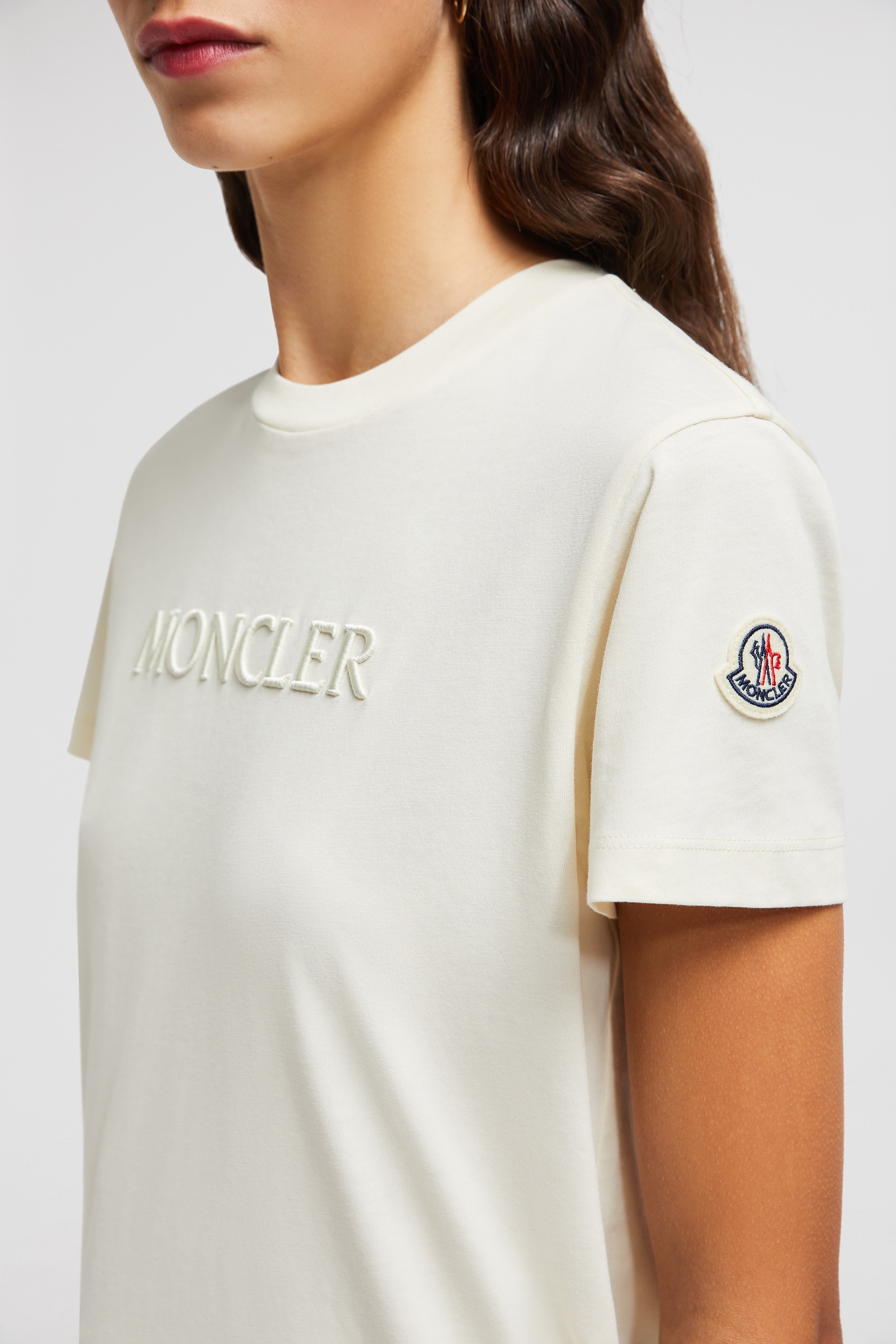 Embroidered Tonal Logo Cotton T-Shirt - 6